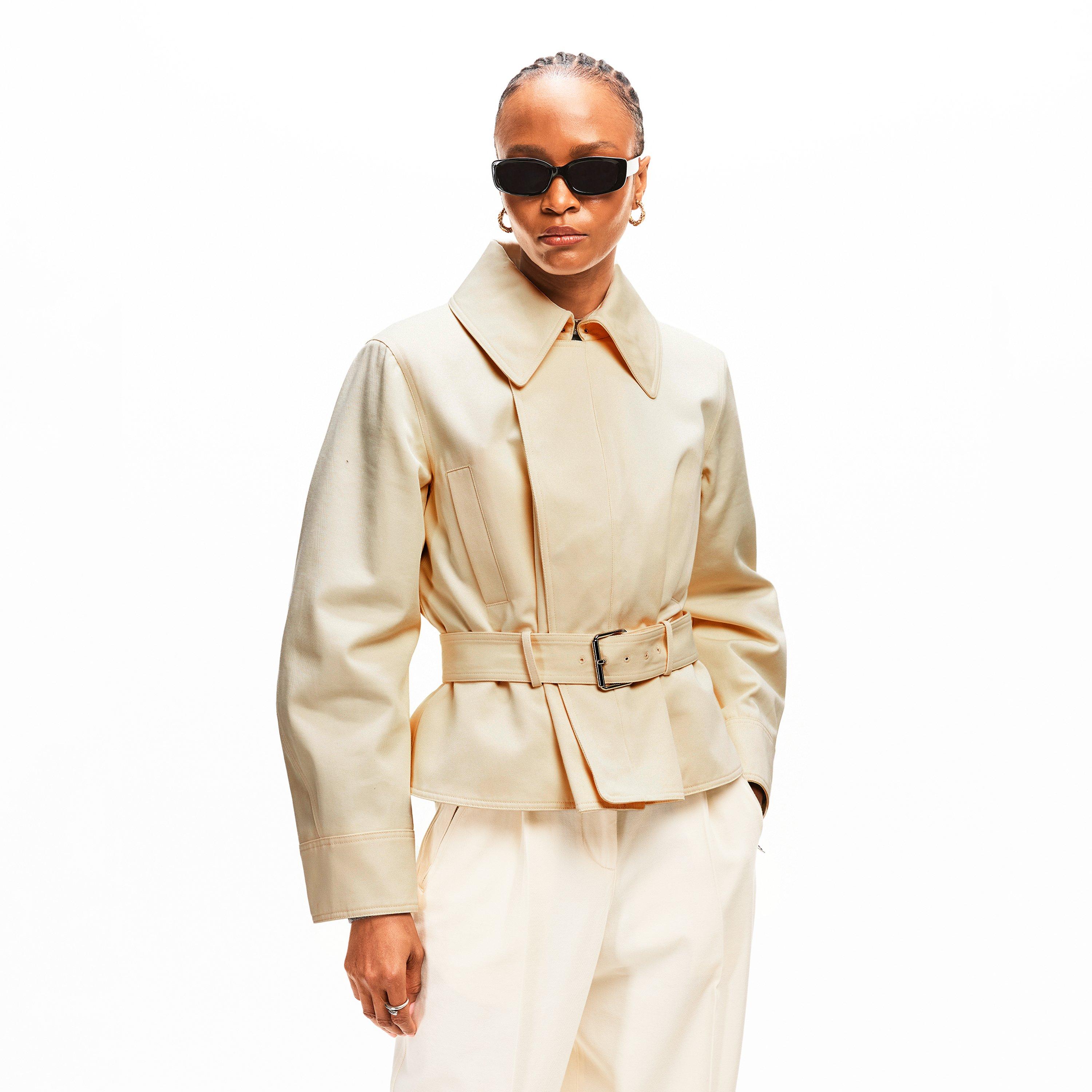 Ivory - GIVENCHY - Women's GIV Belted Bomber Jacket - 3