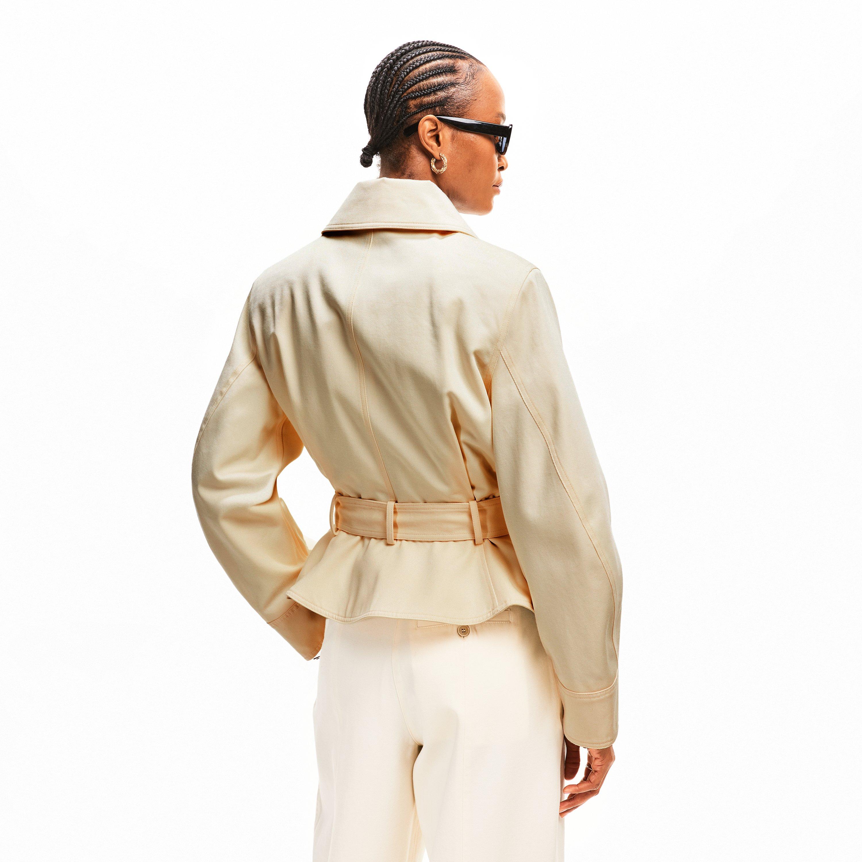 Ivory - GIVENCHY - Women's GIV Belted Bomber Jacket - 4