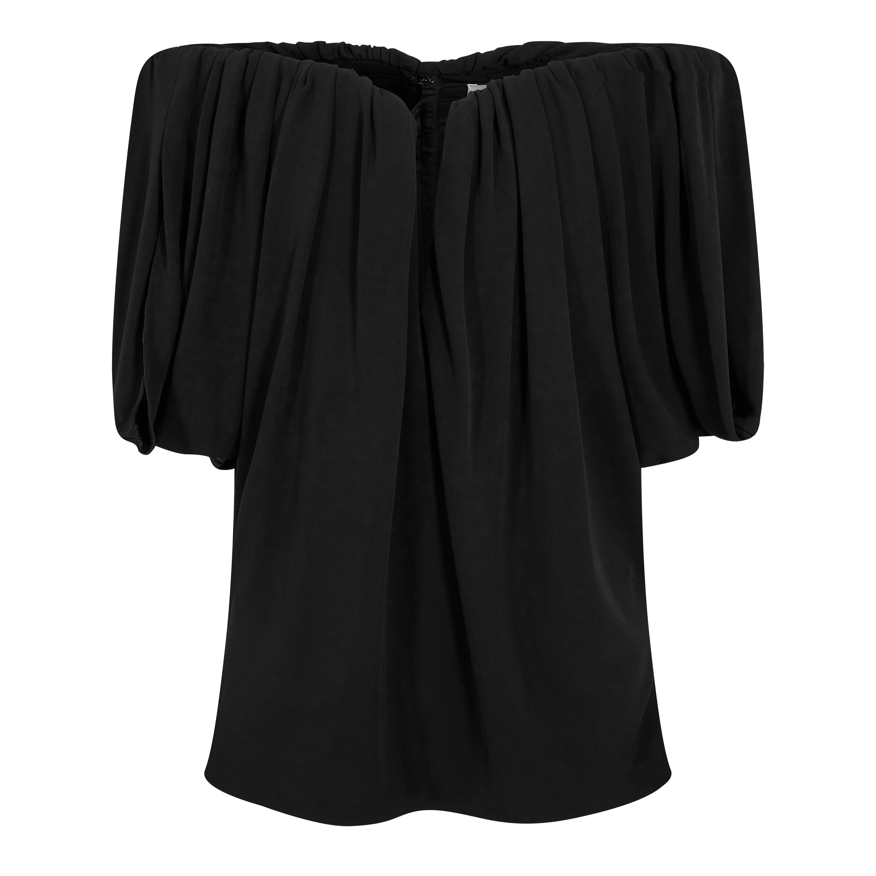 Black - Stella McCartney - Women's Crepe Off Shoulder Top - 1