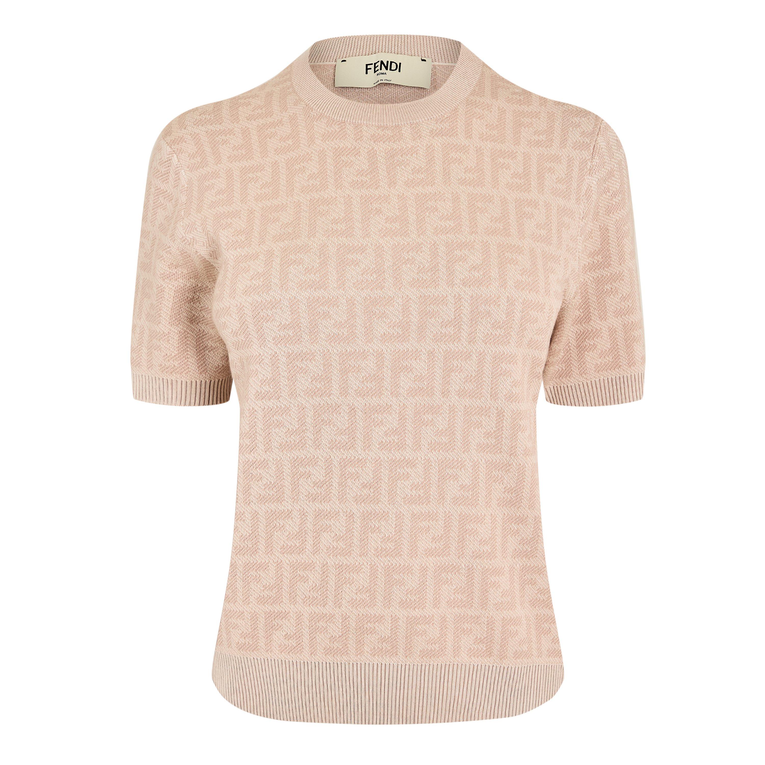 Fendi Women's FF Pullover Knitted Top - Grapefruit - Size 12 (44)