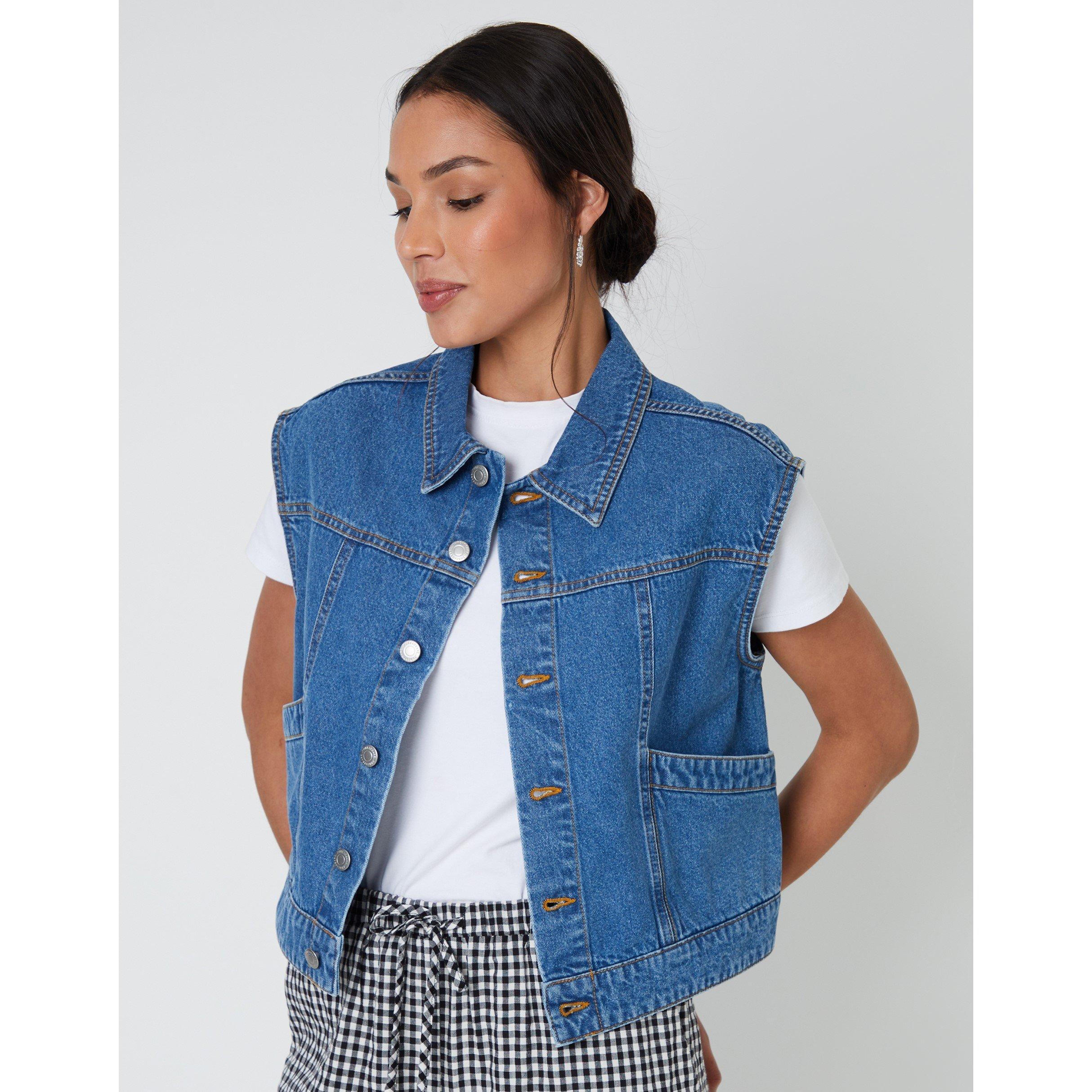 Threadbare Women's Lucky Denim Structured Fit Jacket - Mid Wash - 14 (L)