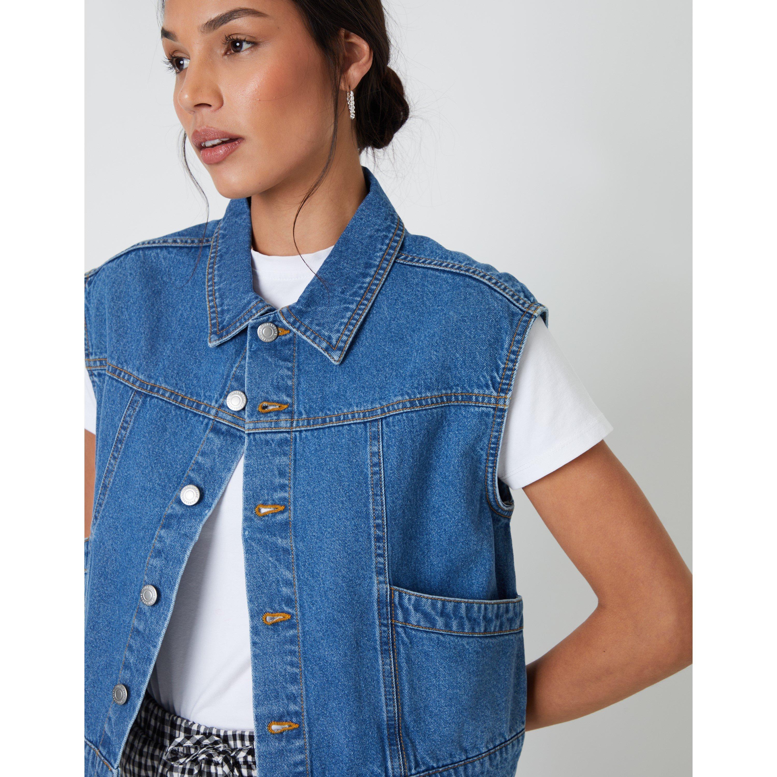 Mid Wash - Threadbare - Women's Lucky Denim Structured Fit Jacket - 4