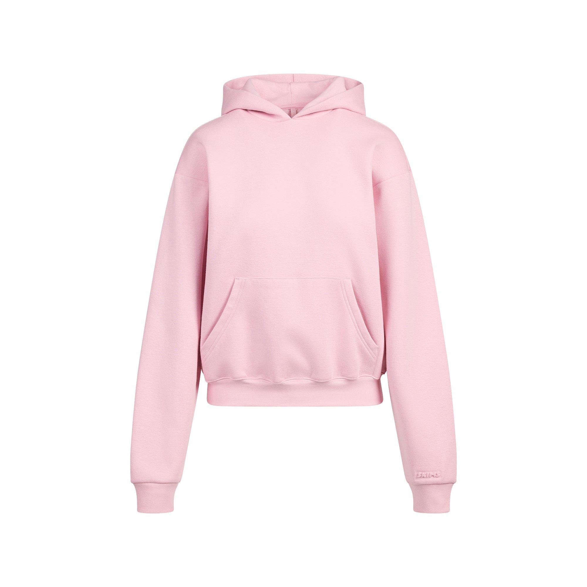 SKIMS Womens Cotton Fleece Classic Pullover Hoodie - HALITE - Size 16 (XL)
