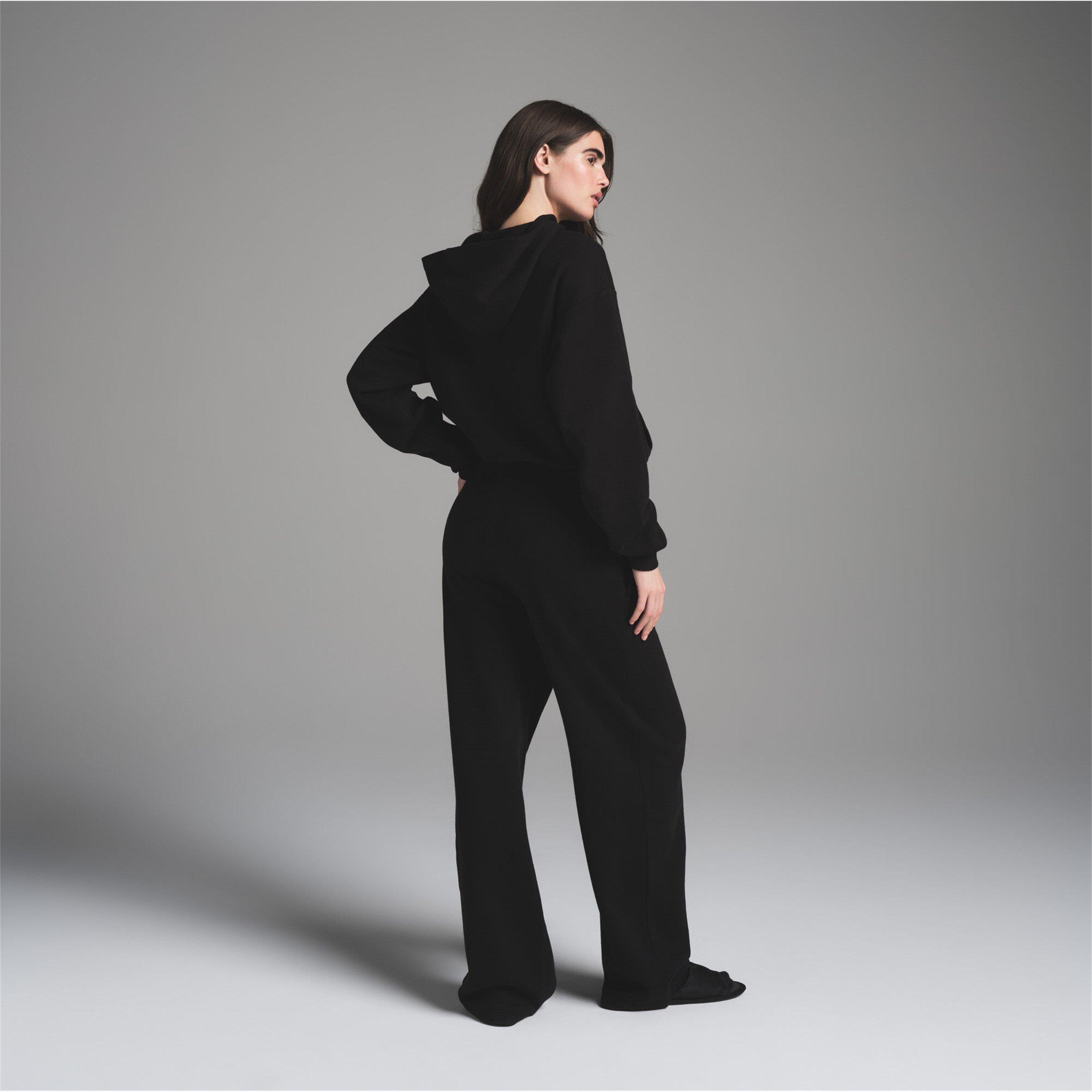 Onyx - SKIMS EDIT - Womens Cotton Fleece Classic Pullover Hoodie - 3