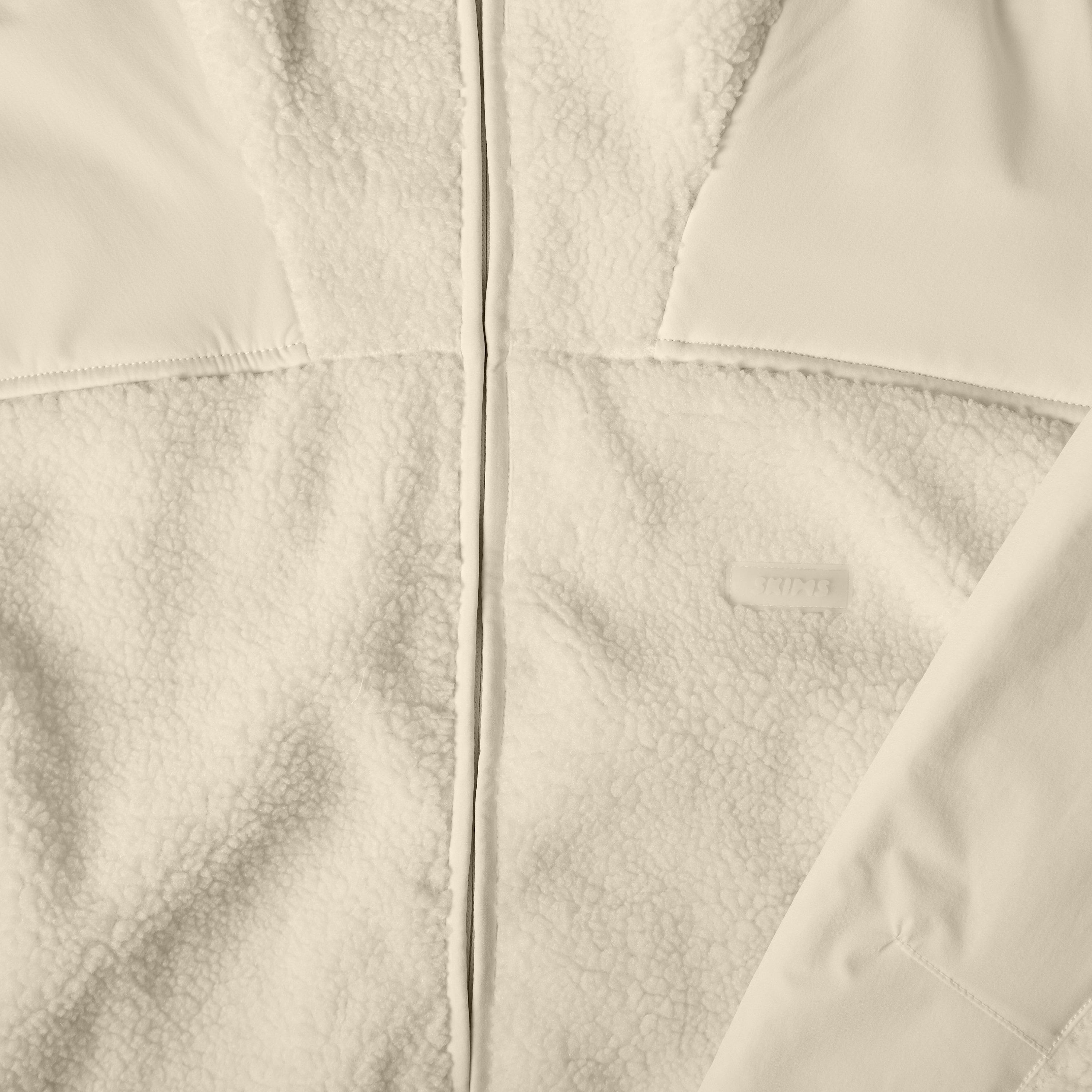 Ecru - SKIMS - Women's Zipped Teddy Coat - 3
