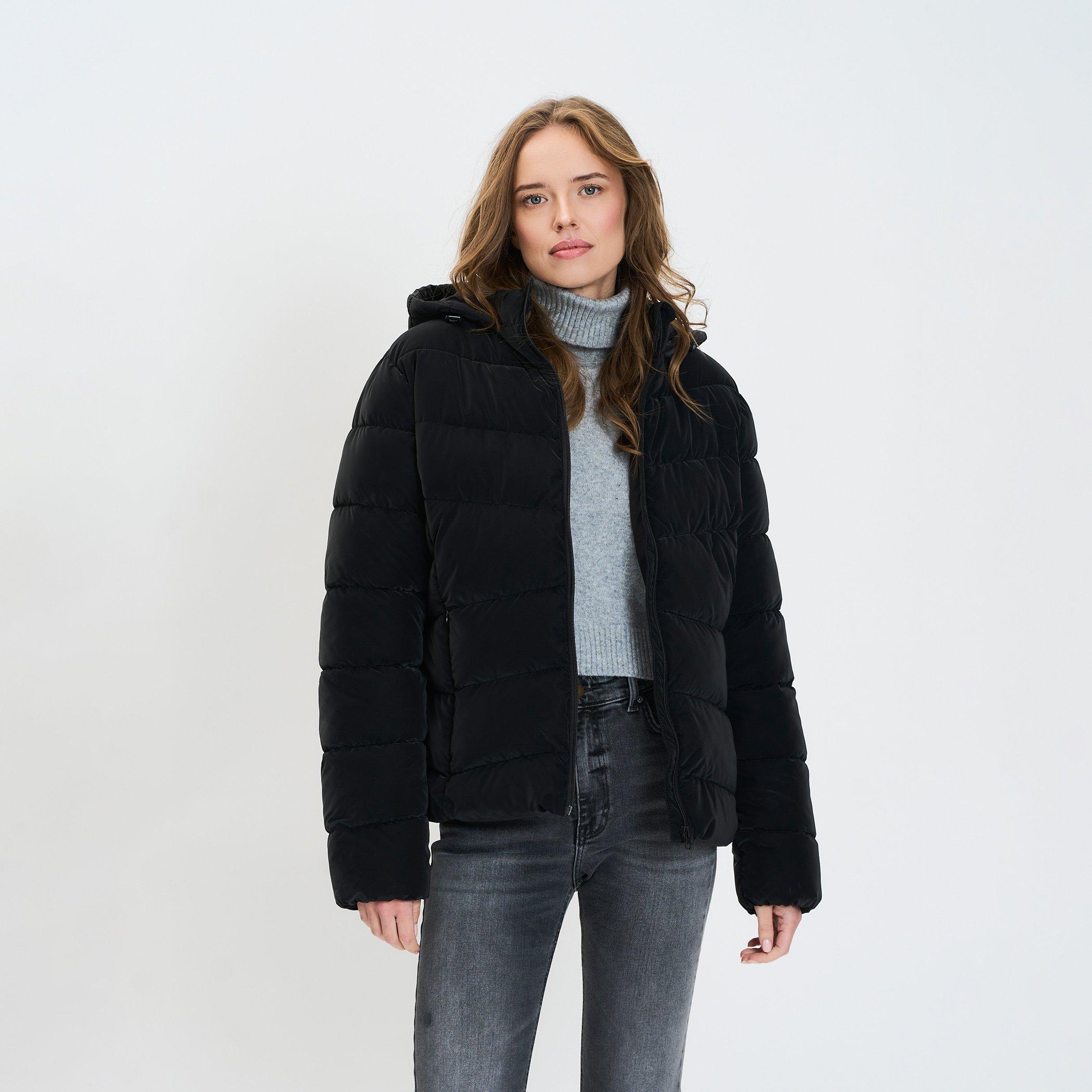 Schwarz - Minoti - Women velvet feel padded jacket black XS-XL - 2