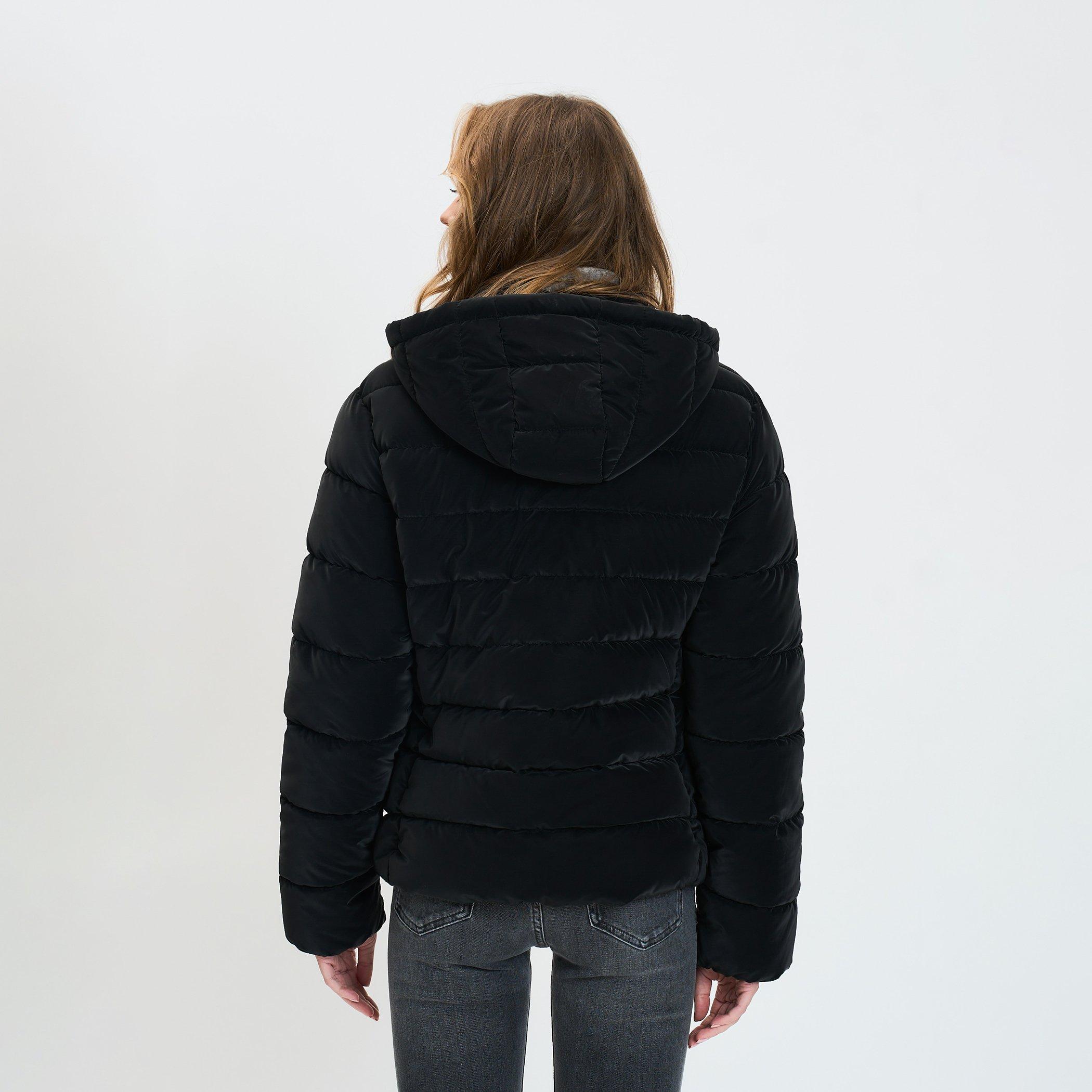 Schwarz - Minoti - Women velvet feel padded jacket black XS-XL - 3