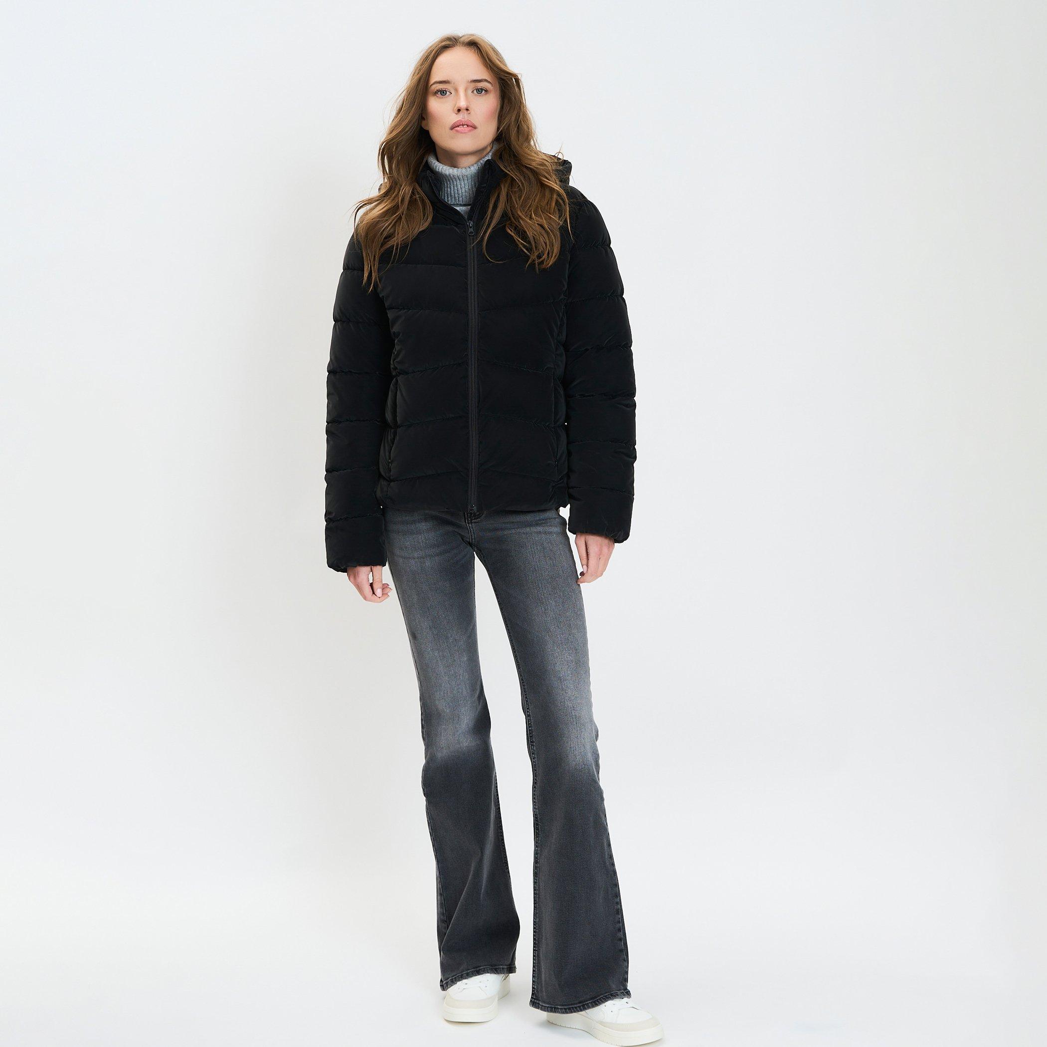 Schwarz - Minoti - Women velvet feel padded jacket black XS-XL - 4