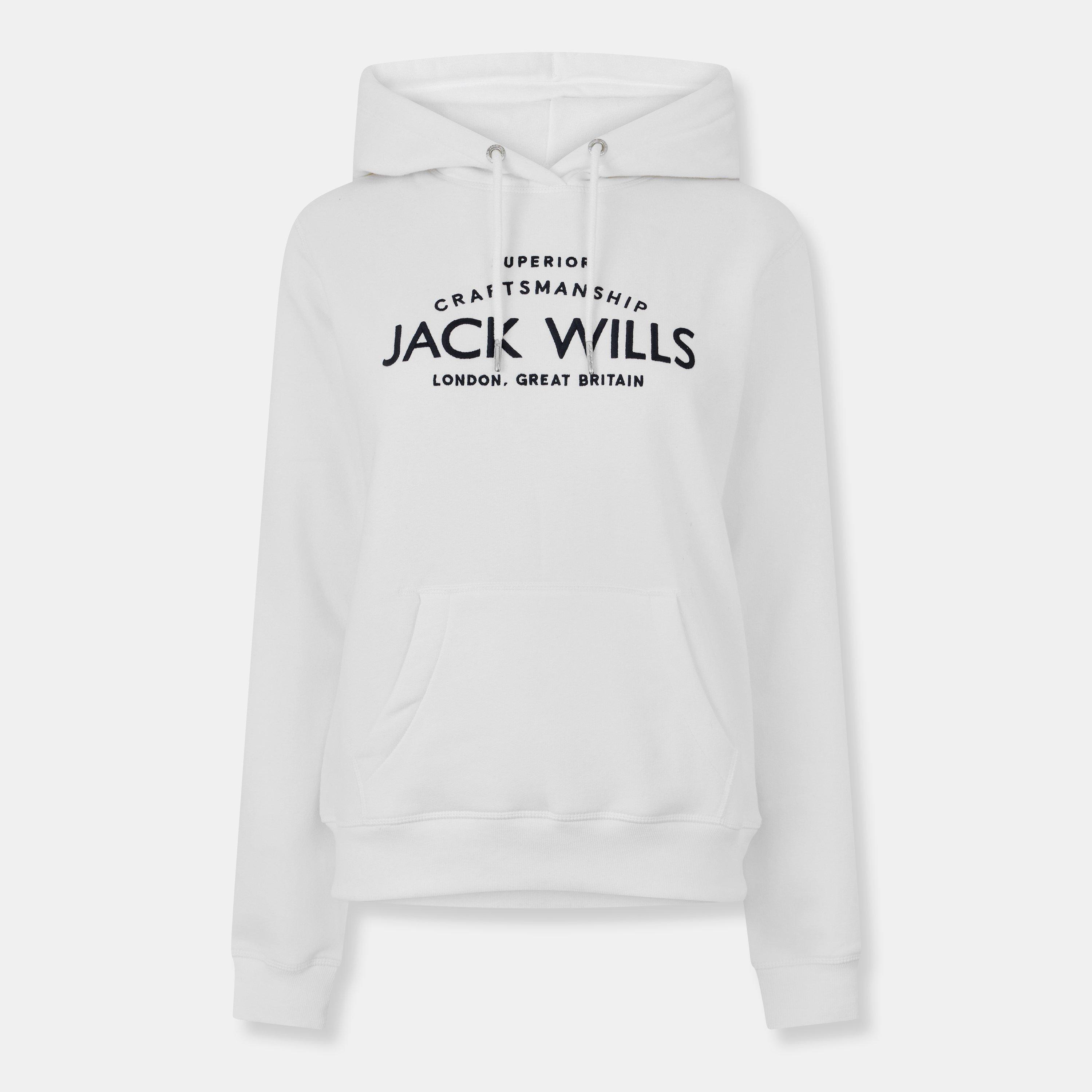 Vintage White - Jack Wills - Hunston Graphic Logo Hoodie - 1
