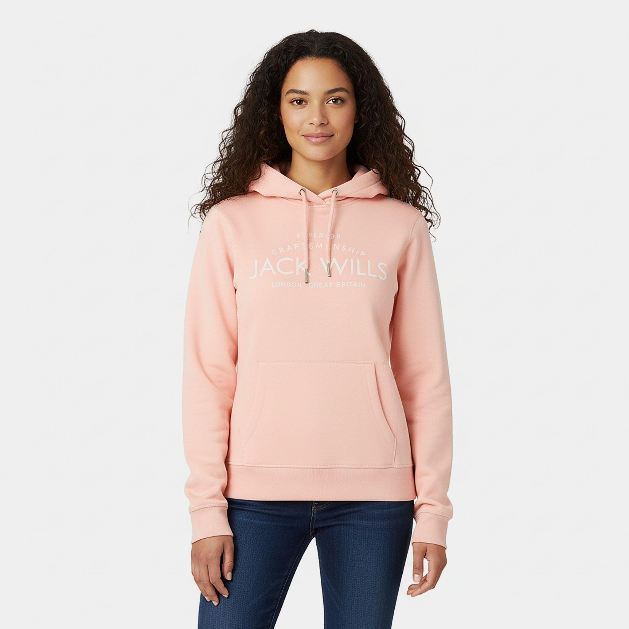 Weiches Rosa - Jack Wills - Hunston Graphic Logo Hoodie - 3