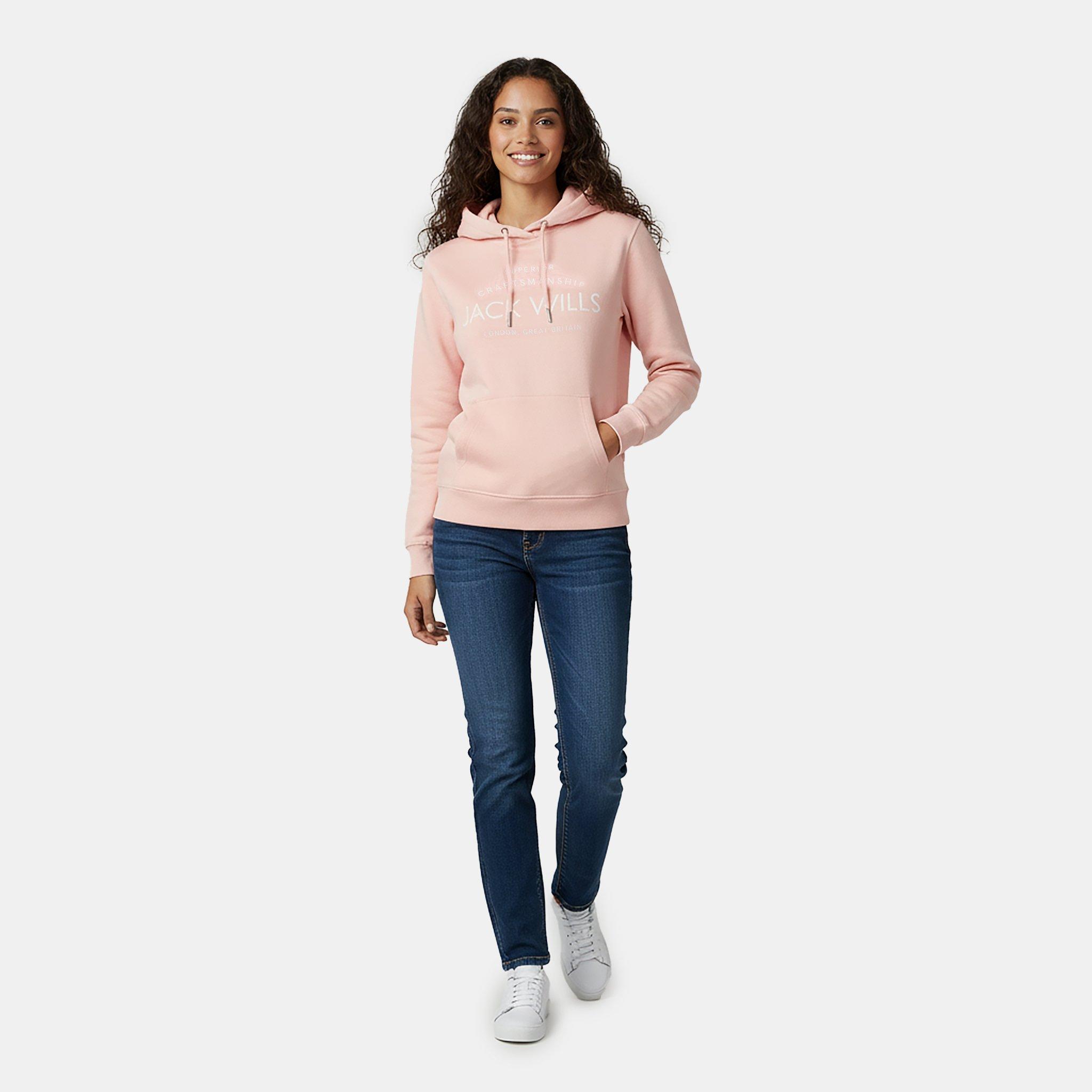 Weiches Rosa - Jack Wills - Hunston Graphic Logo Hoodie - 5