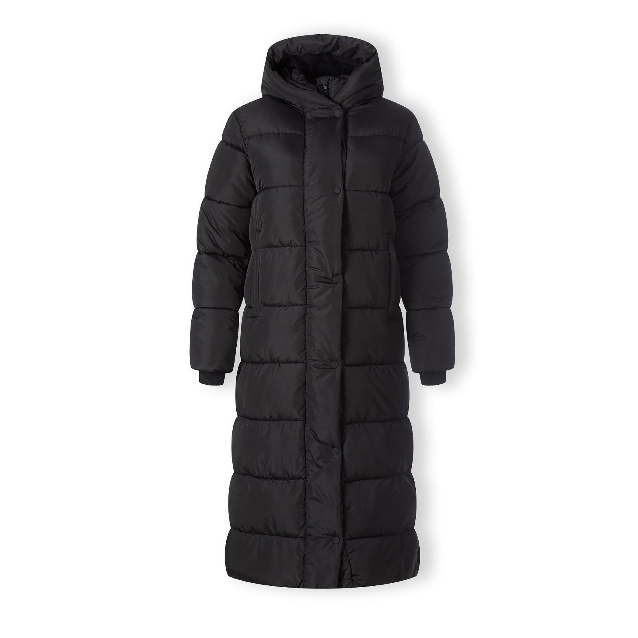 Black - Minoti - Women long padded winter coat with hood and zip pockets black - 1