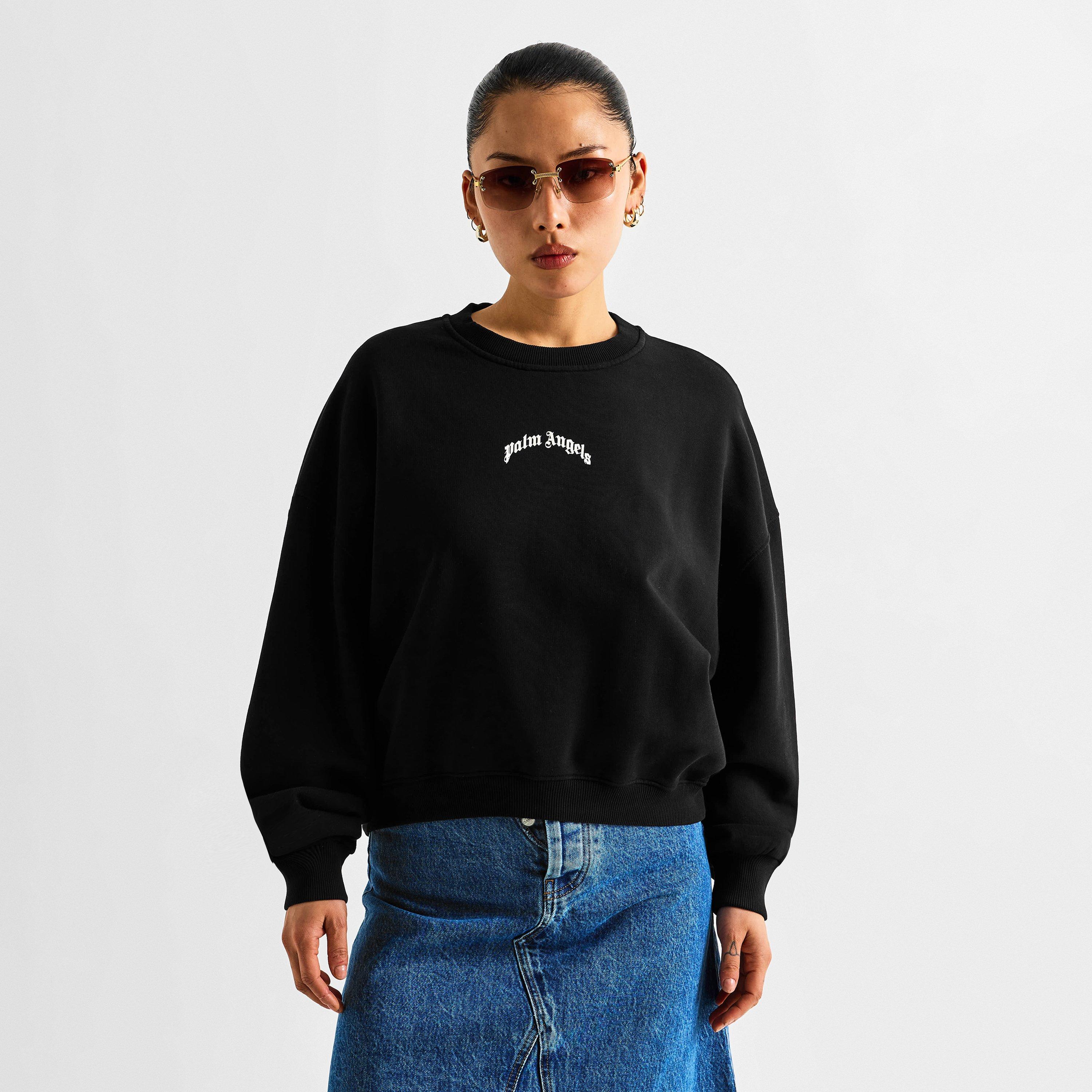 Black - Palm Angels - Women's Crew Sweatshirt - 3