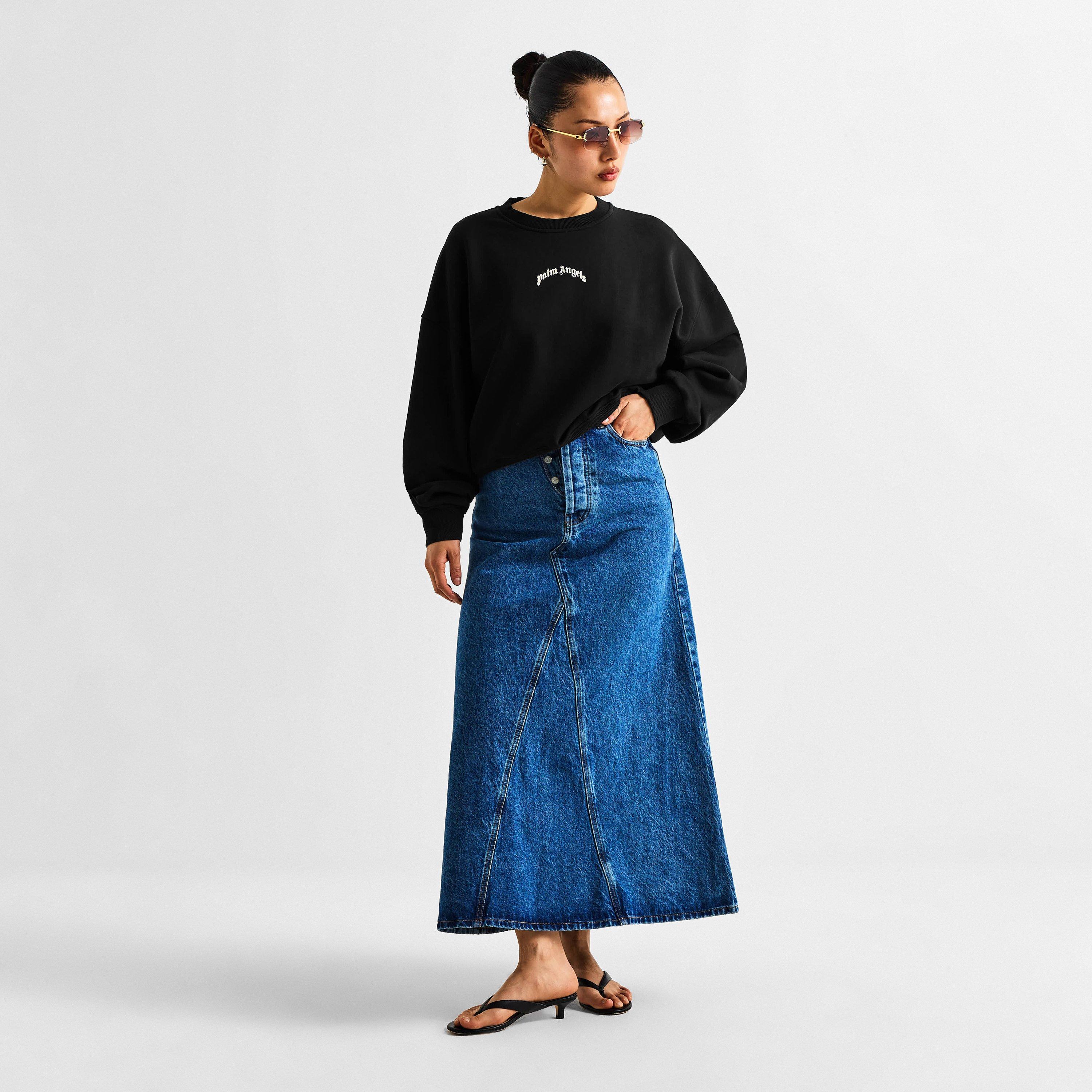 Black - Palm Angels - Women's Crew Sweatshirt - 6
