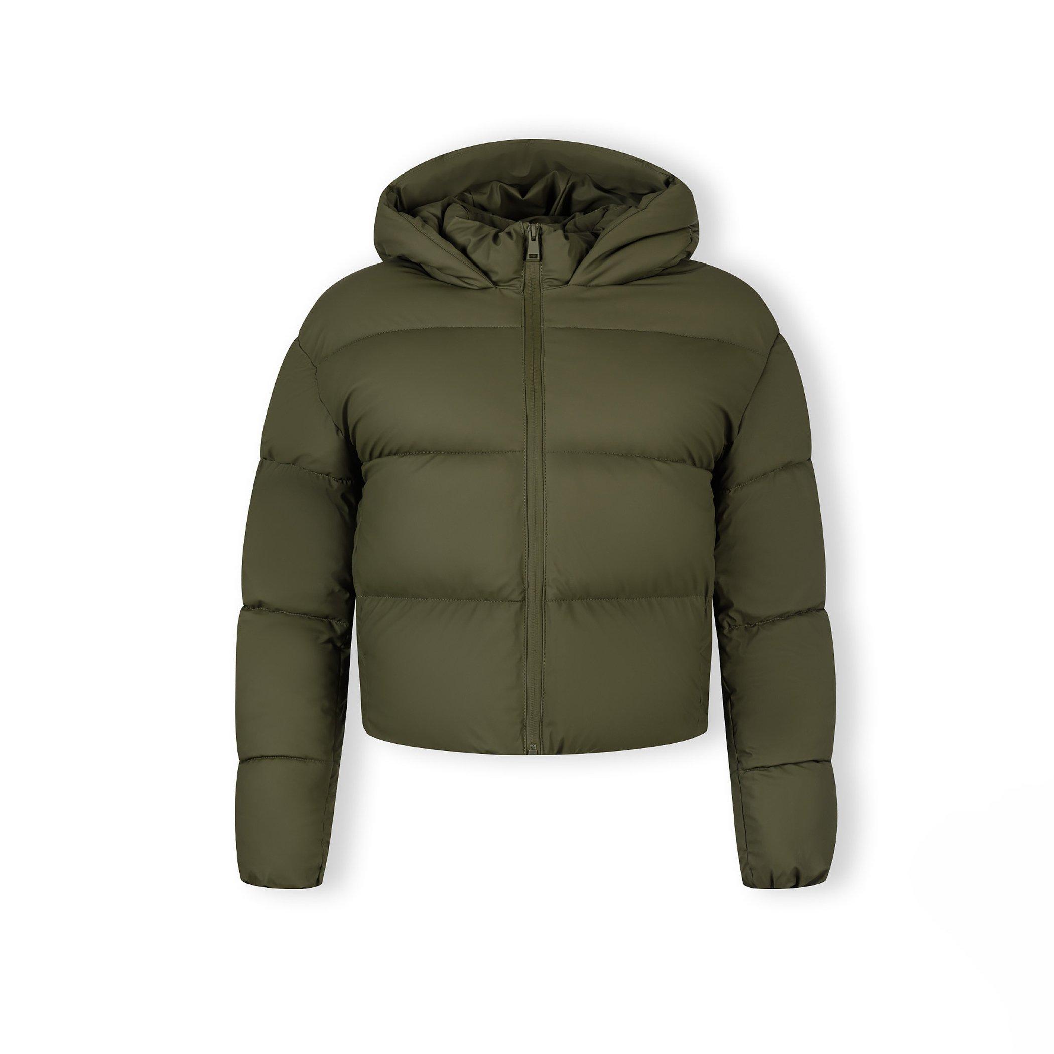 Khaki - Minoti - Women short water repellent quilted jacket with hood khaki - 1