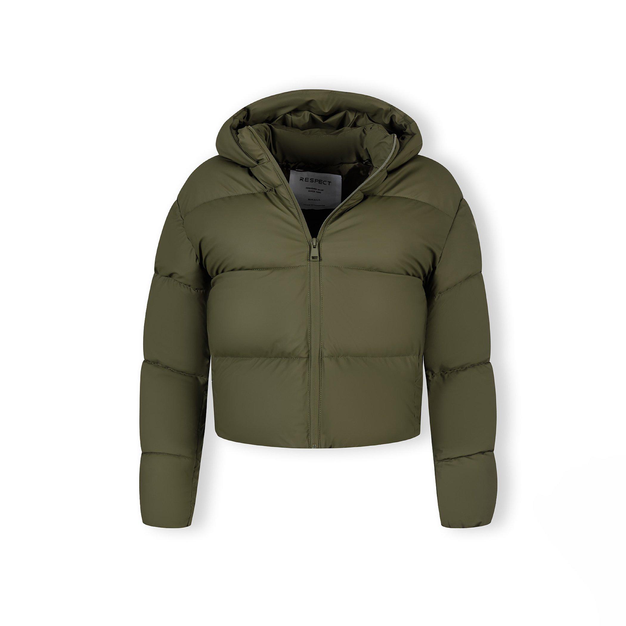 Khaki - Minoti - Women short water repellent quilted jacket with hood khaki - 5