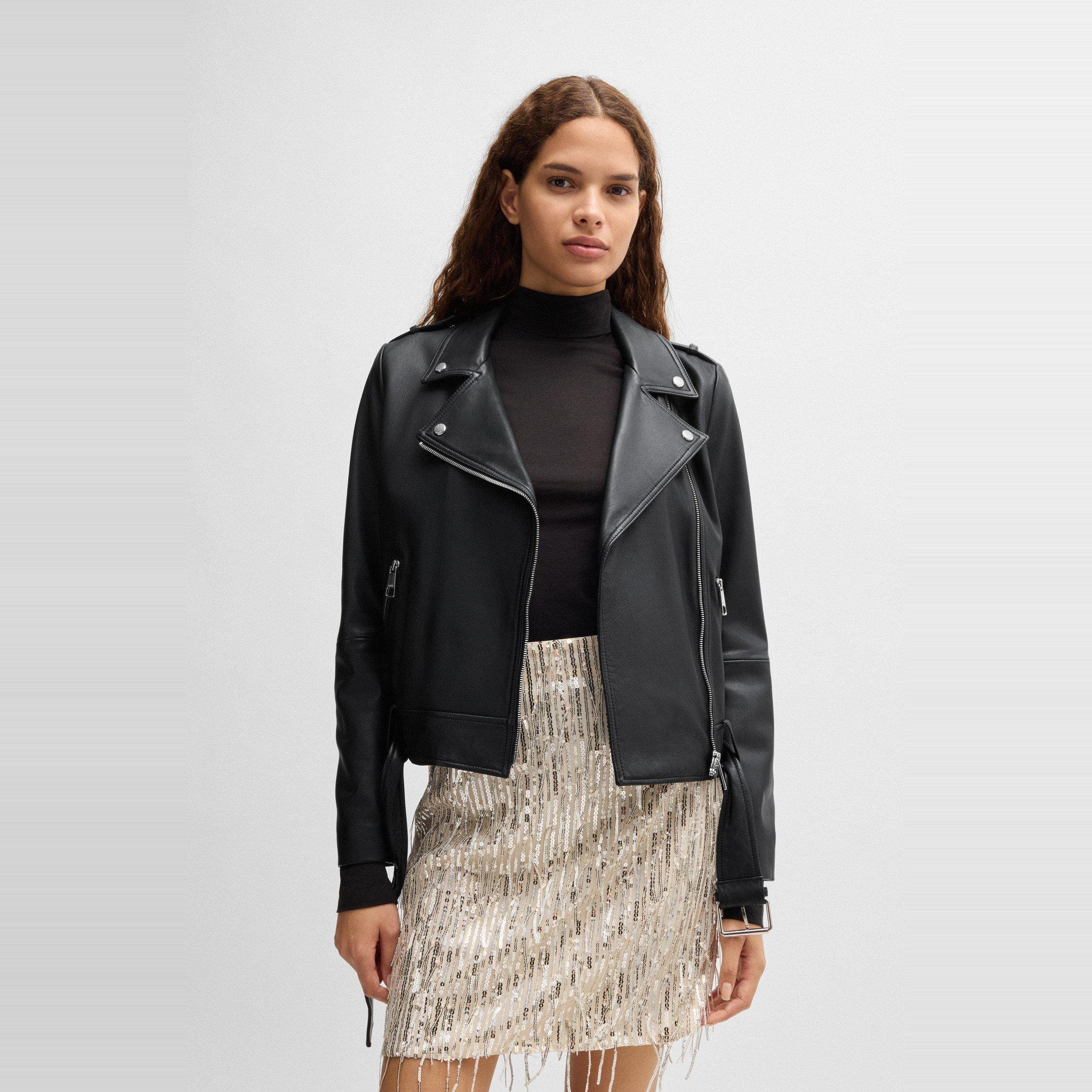 Black - Boss - Women's C Sameli Leather Jacket - 2