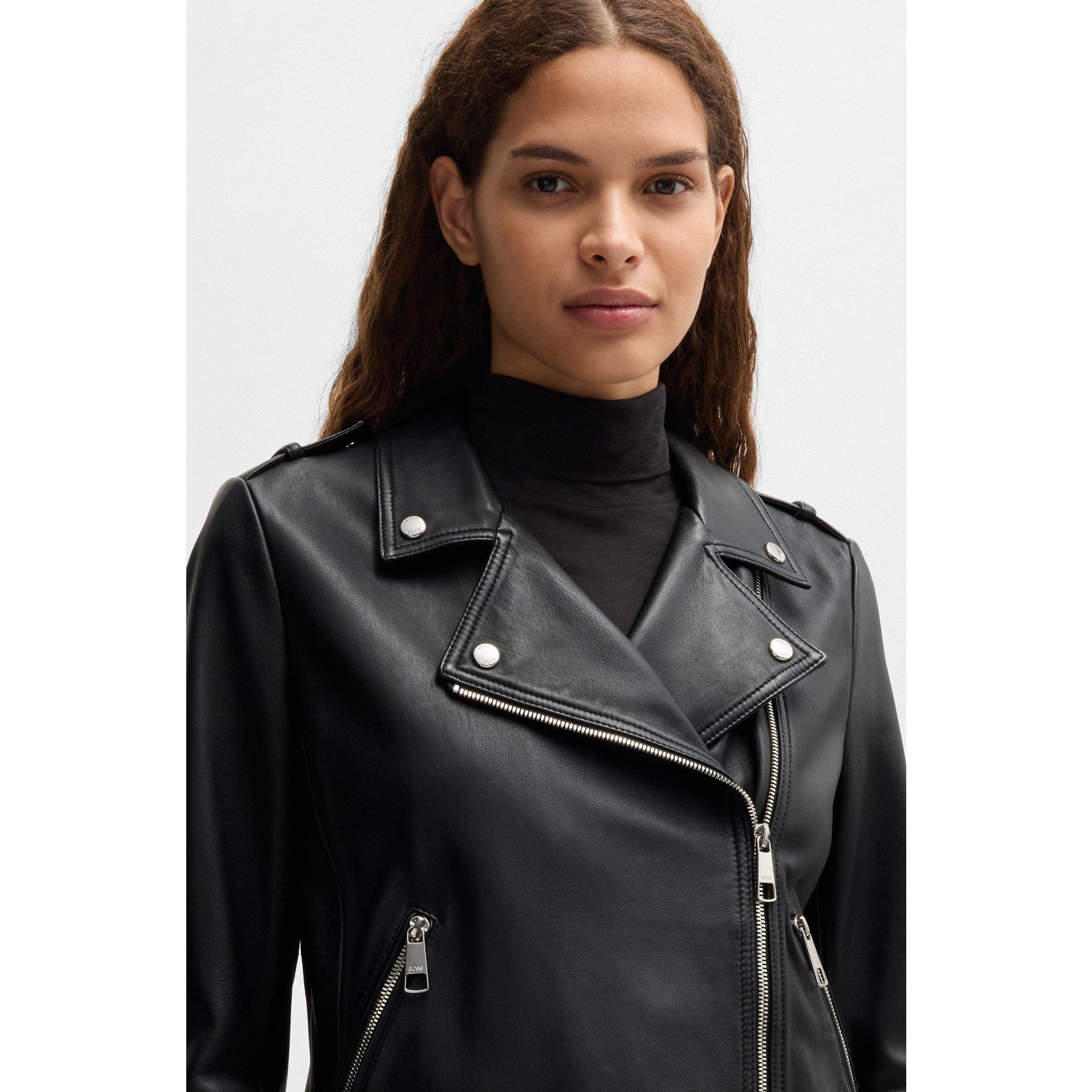 Black - Boss - Women's C Sameli Leather Jacket - 5