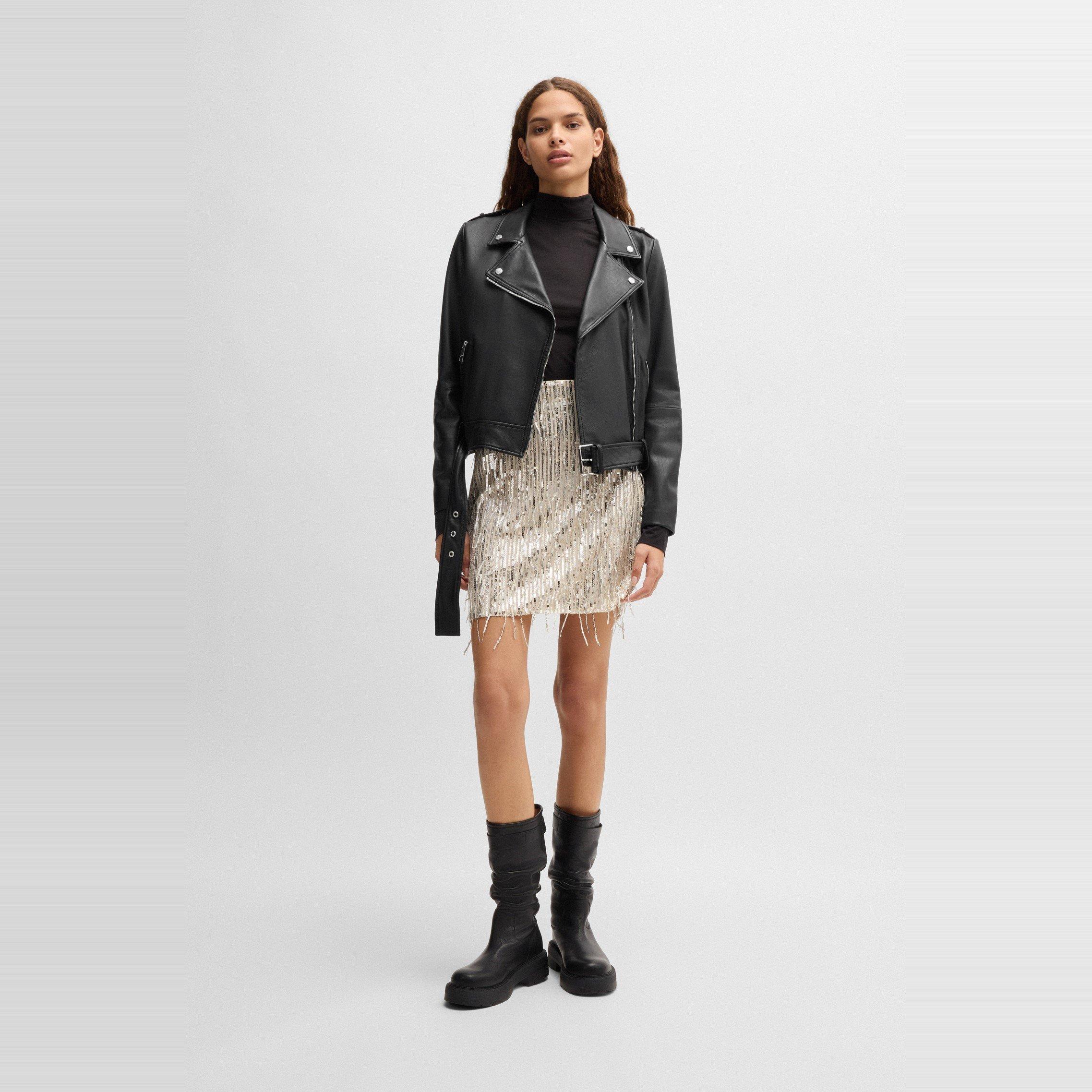 Black - Boss - Women's C Sameli Leather Jacket - 6