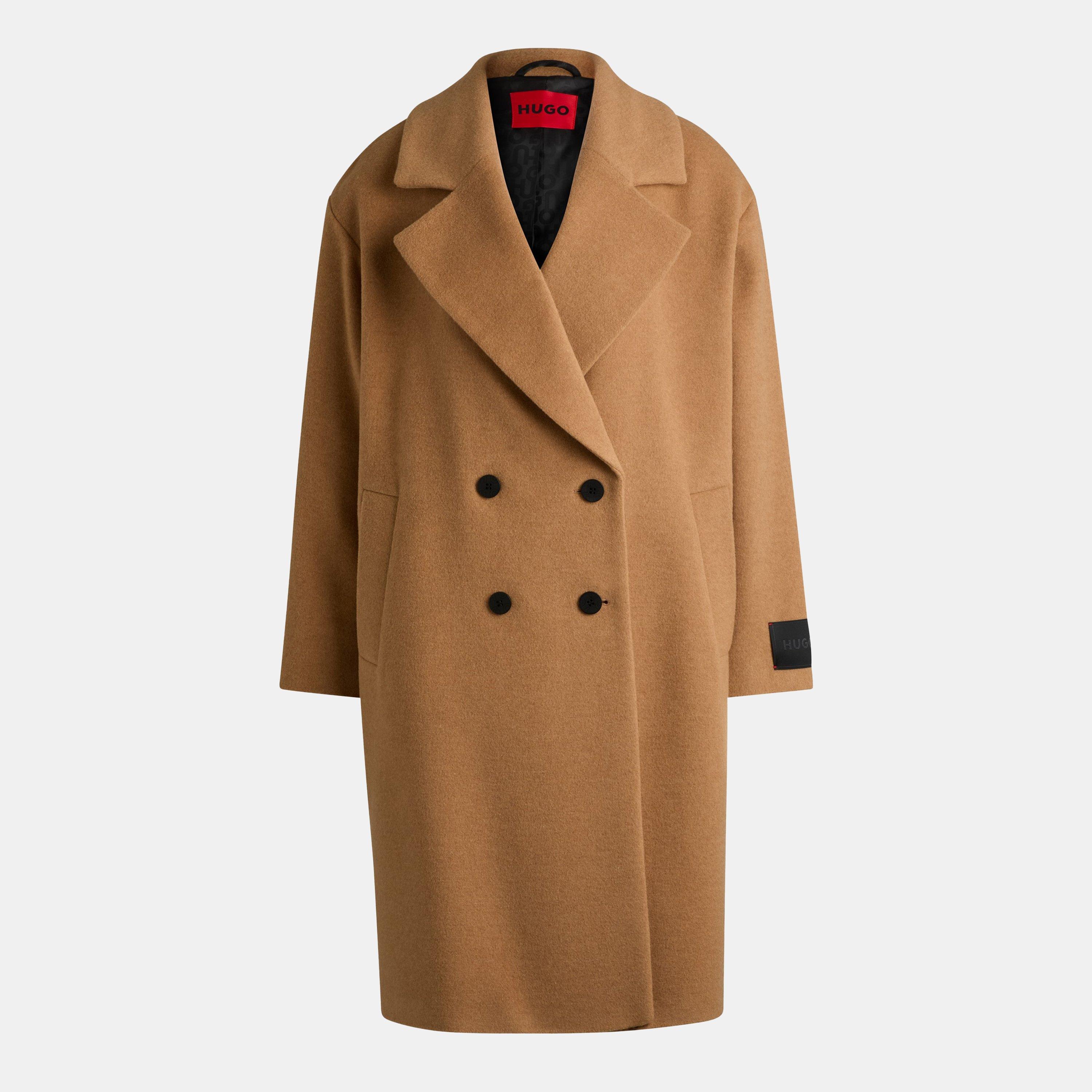 Open Brown - Hugo - Women's Tailored Overcoat - 1