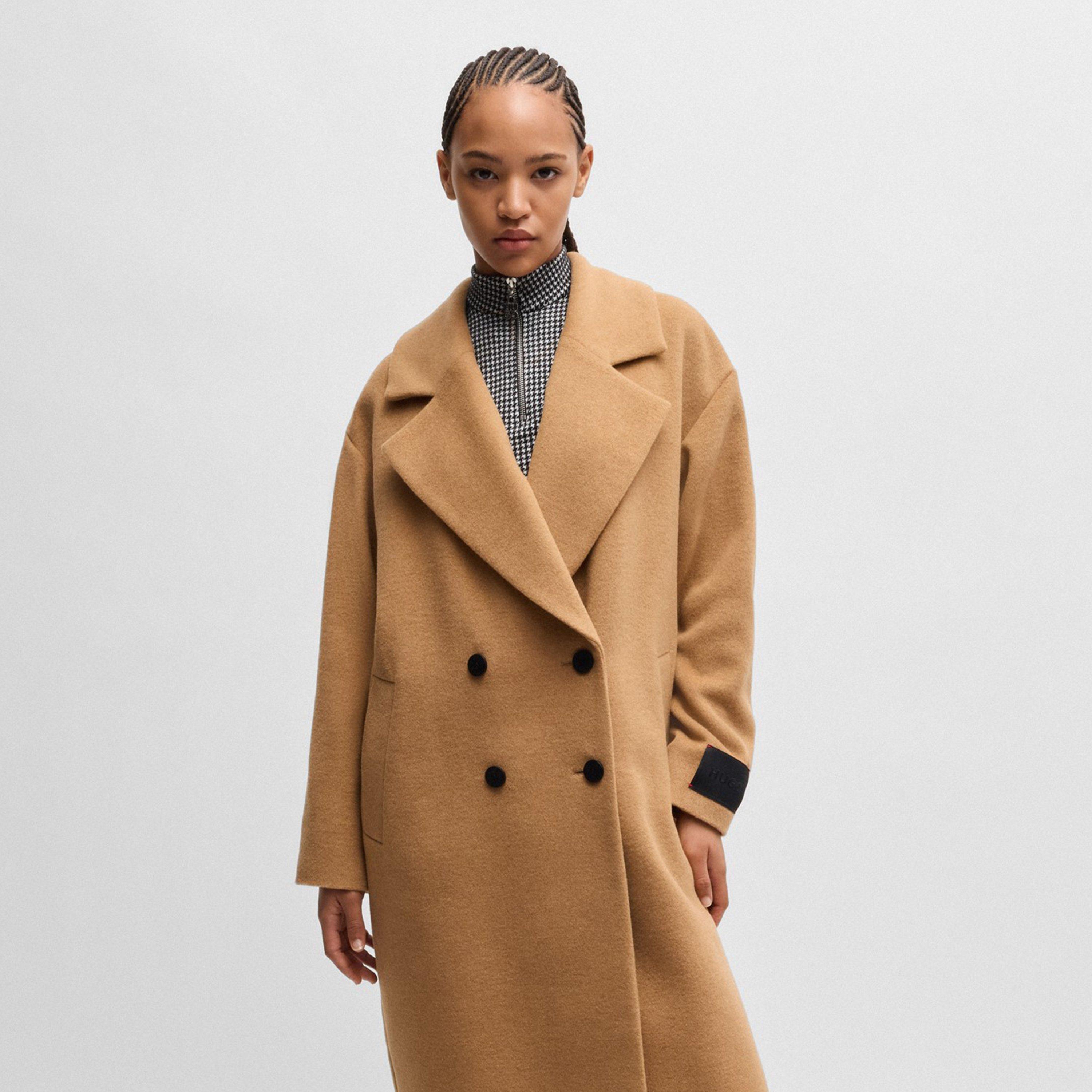 Open Brown - Hugo - Women's Overcoat - 2
