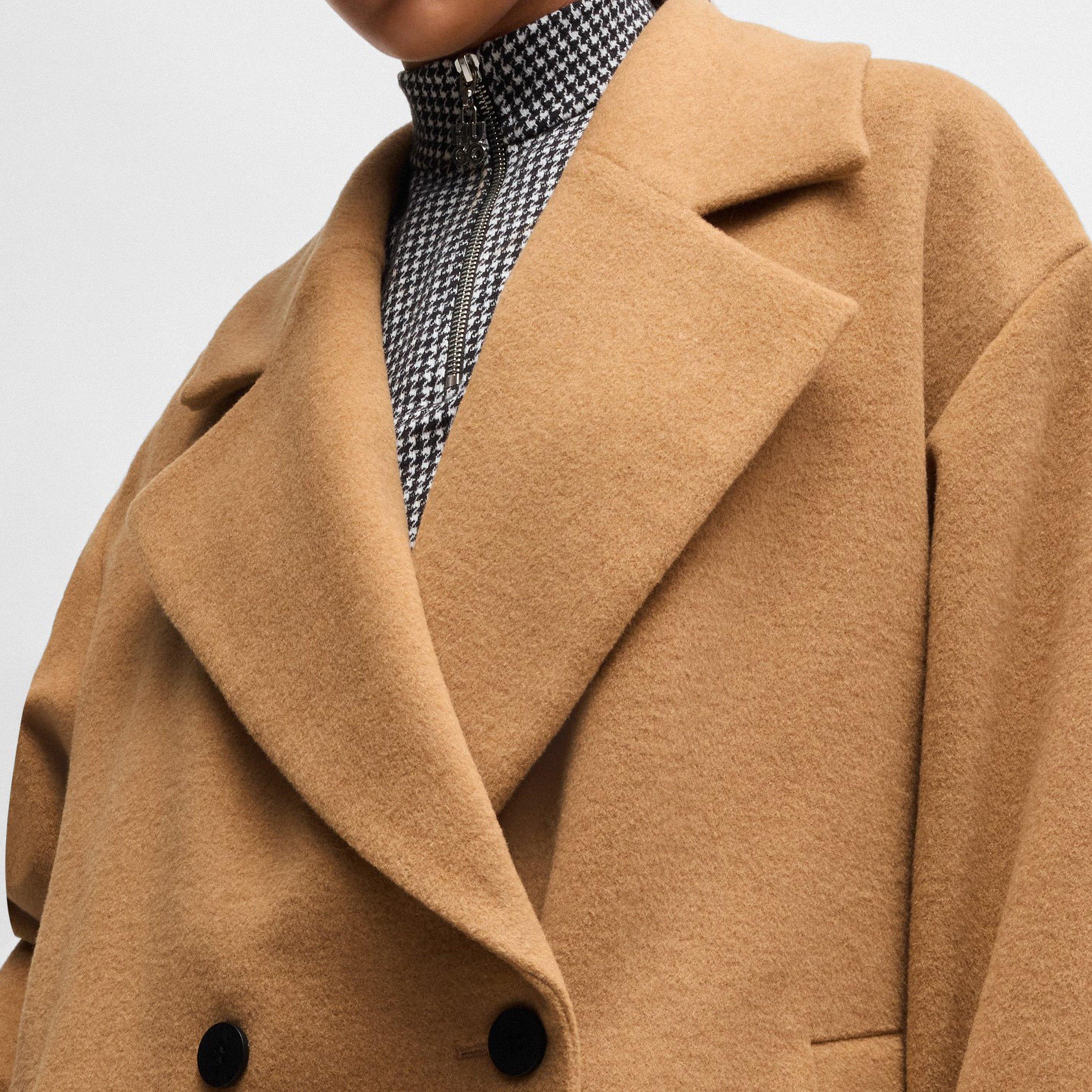 Open Brown - Hugo - Women's Overcoat - 4