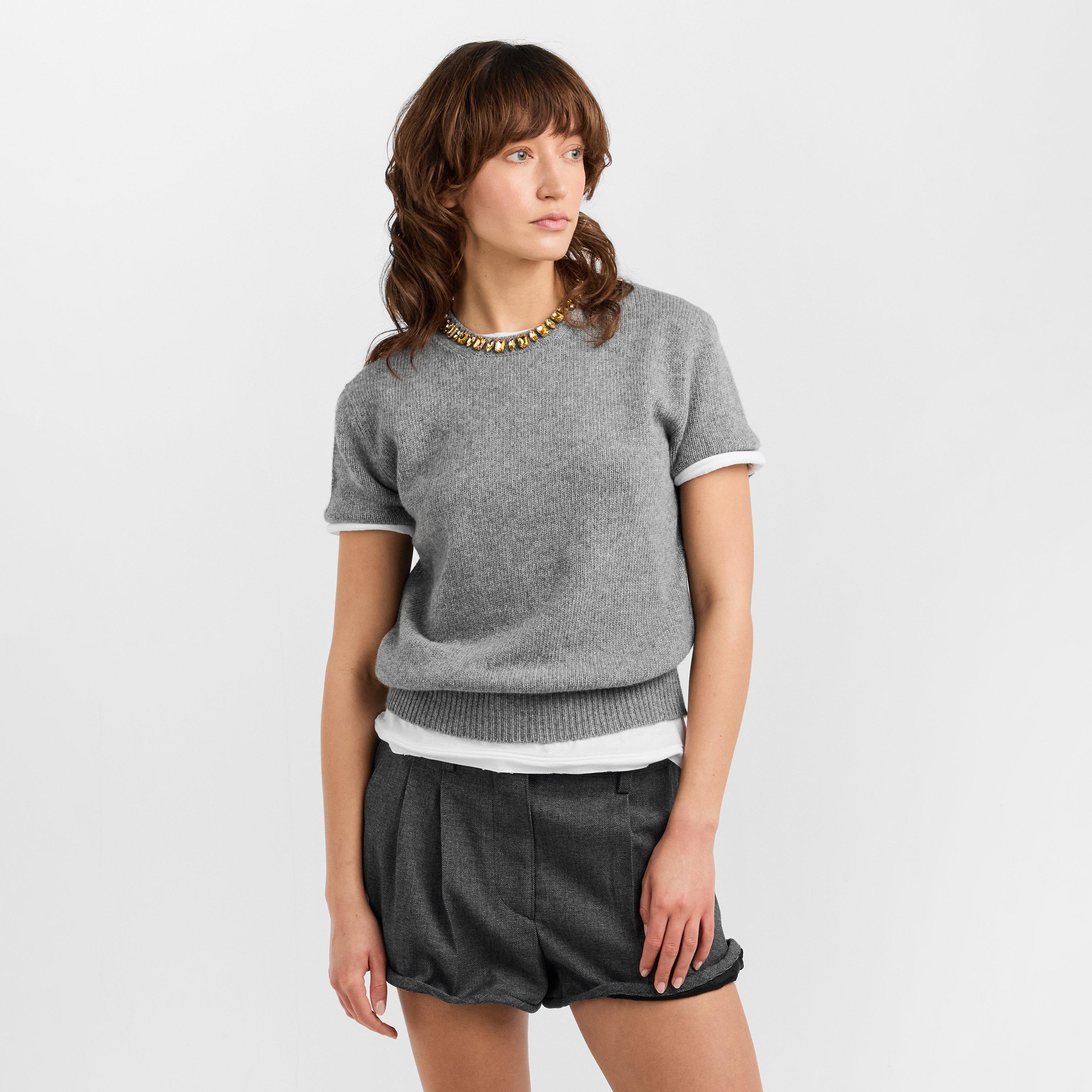 Grey - Prada - Prada Embelishd Knit Ld62 - 3