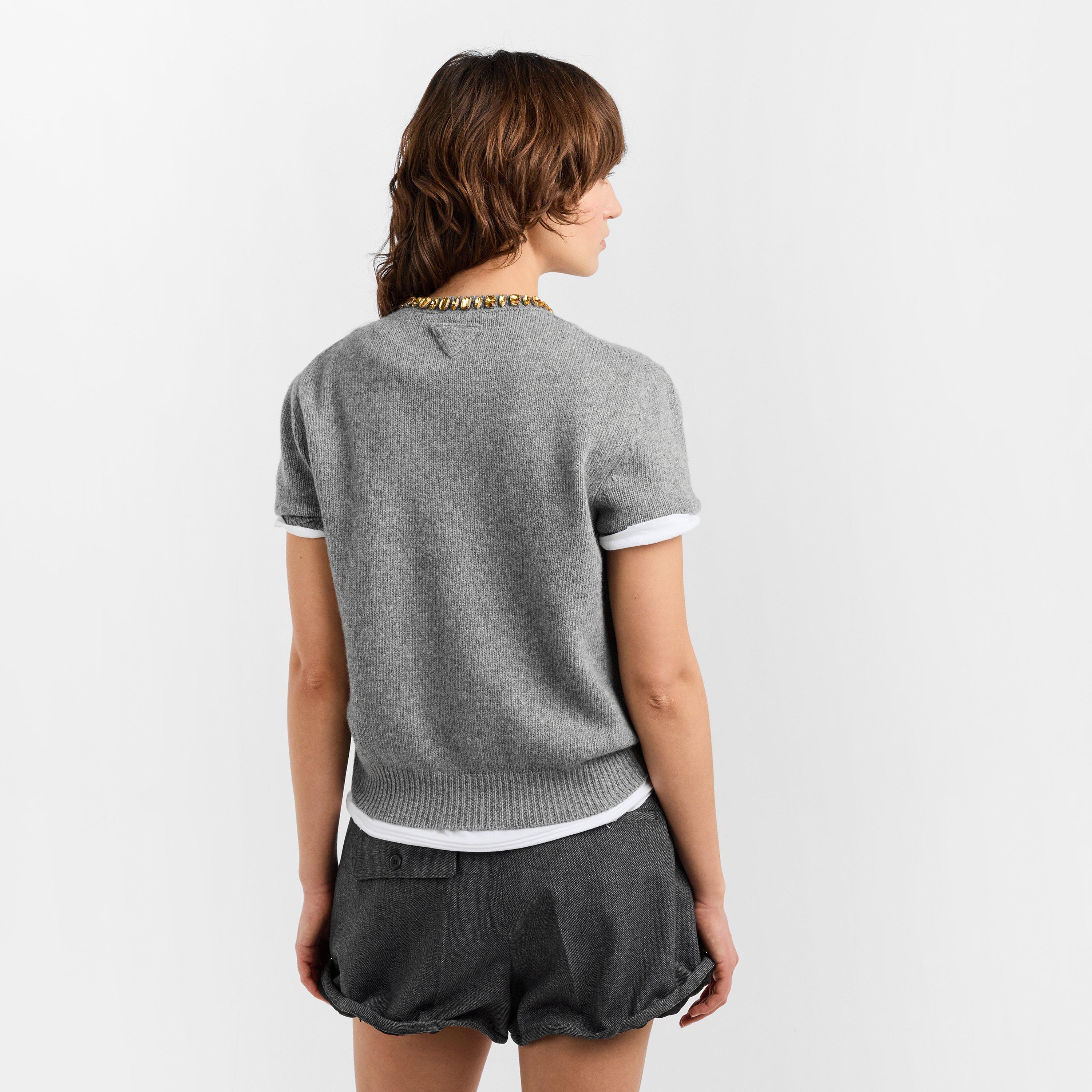 Grey - Prada - Prada Embelishd Knit Ld62 - 4