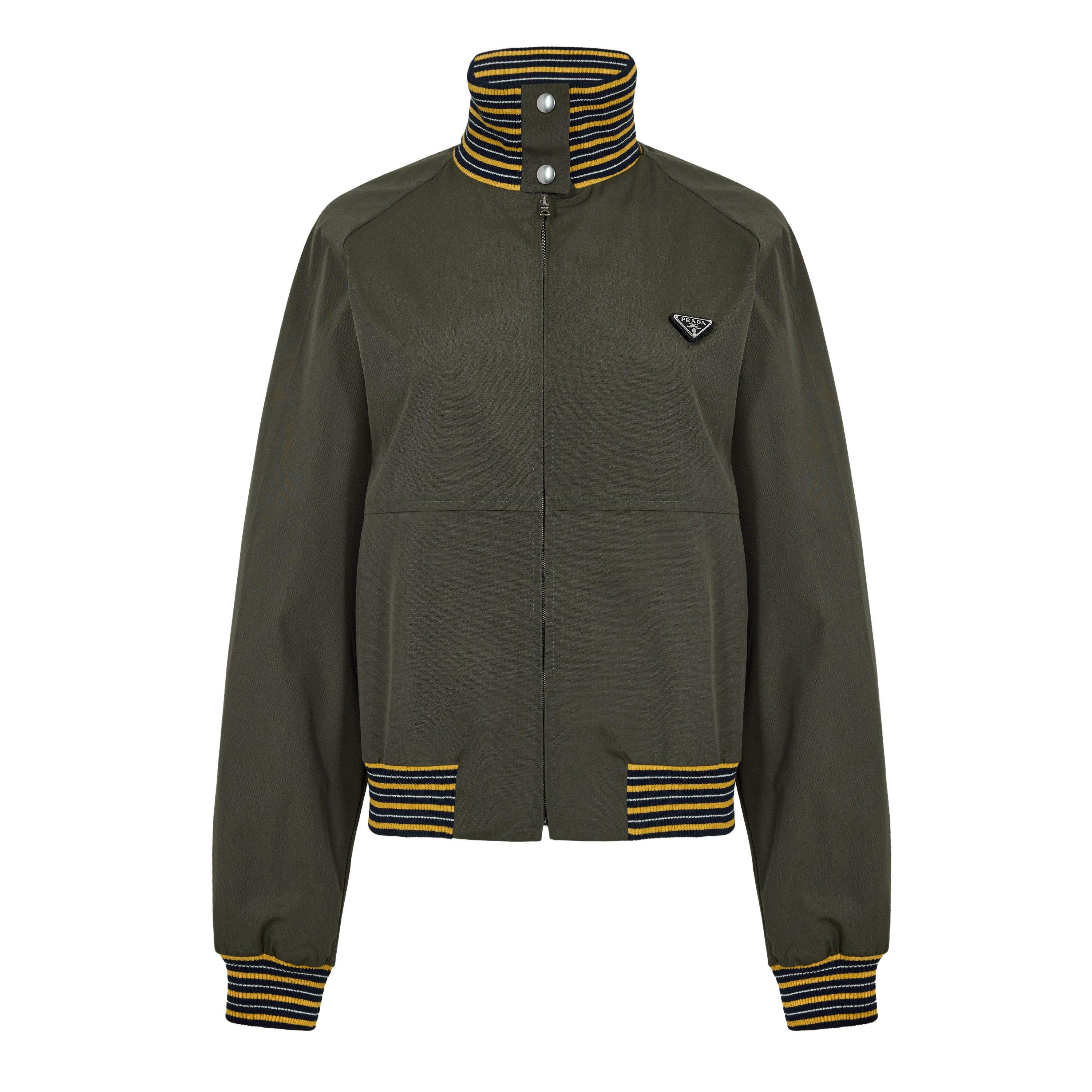 Prada Poplin turtleneck jacket - Militare - Size 42 (UK 10)