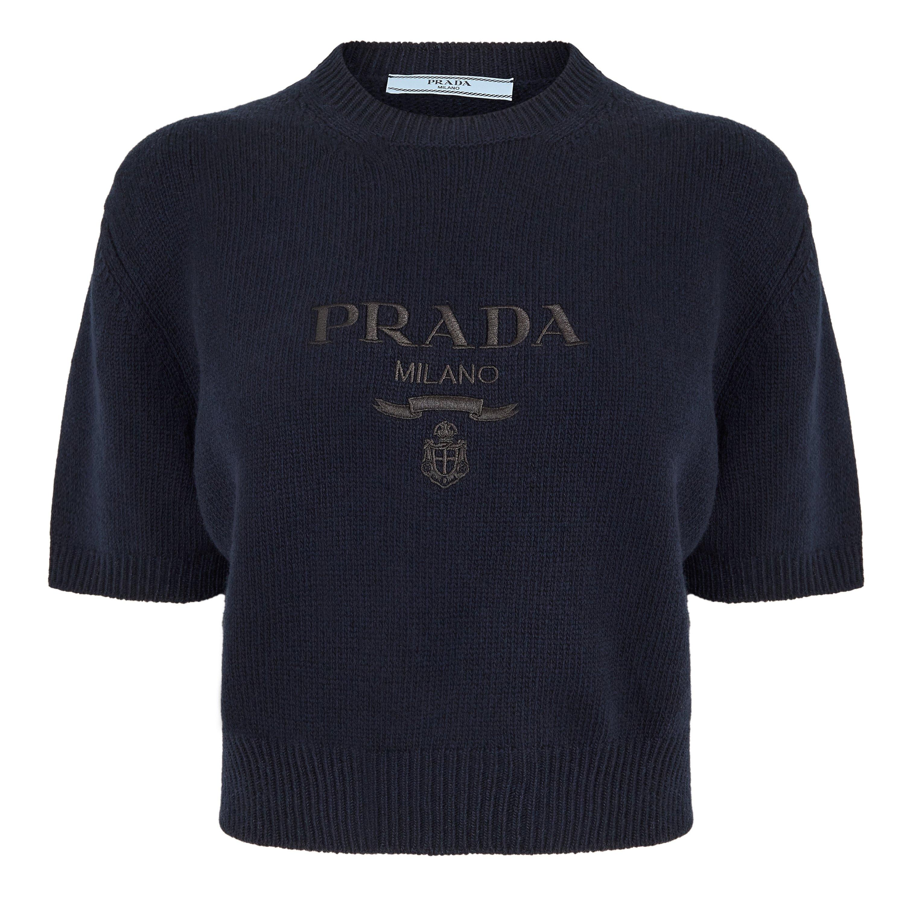Prada Women's Cashmere Short Sleeve Knitted Top | Cruise Fashion