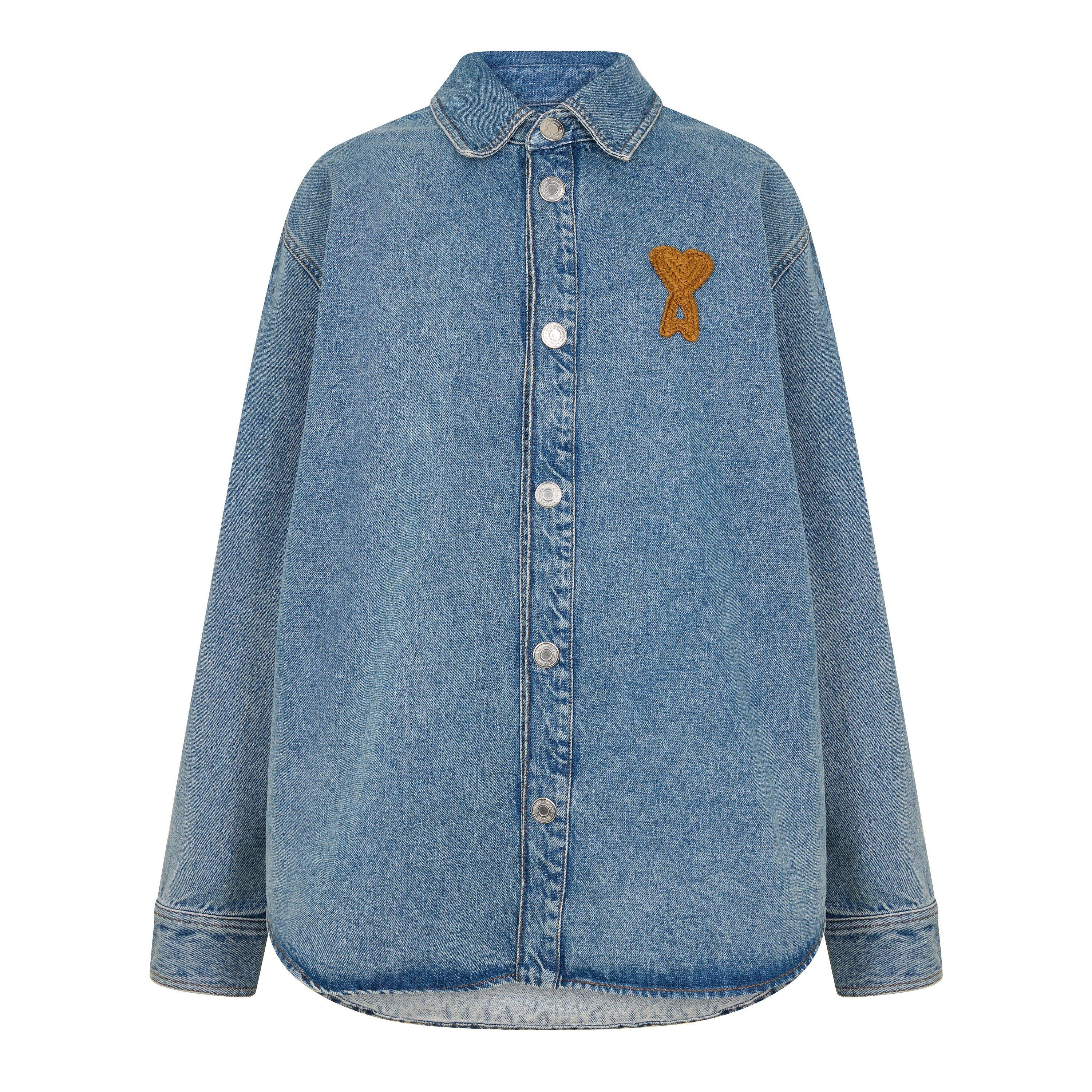 Ami Paris Women's Bleu Denim Overshirt - 12 (M)