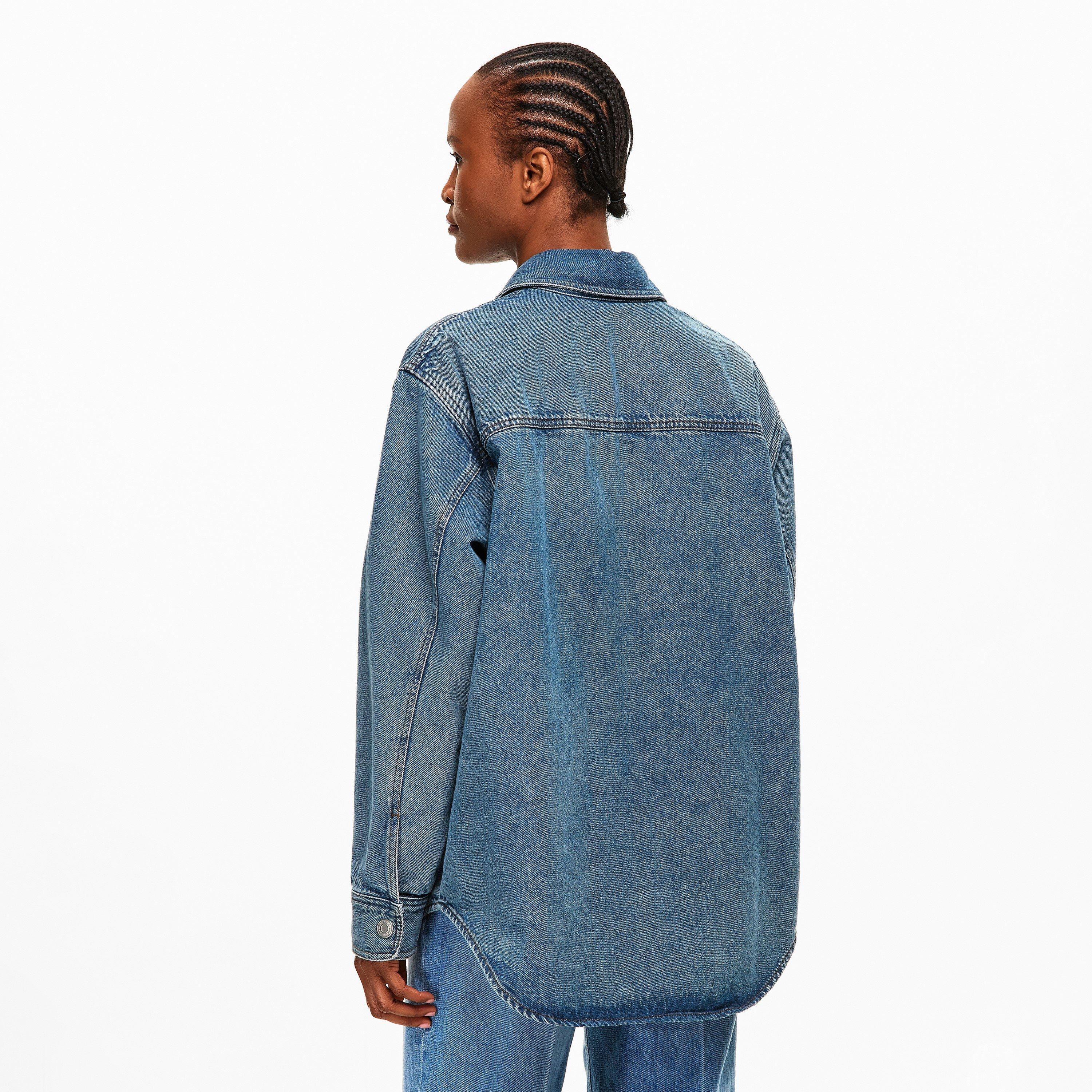 Bleu - Ami Paris - Women's Denim Overshirt - 4