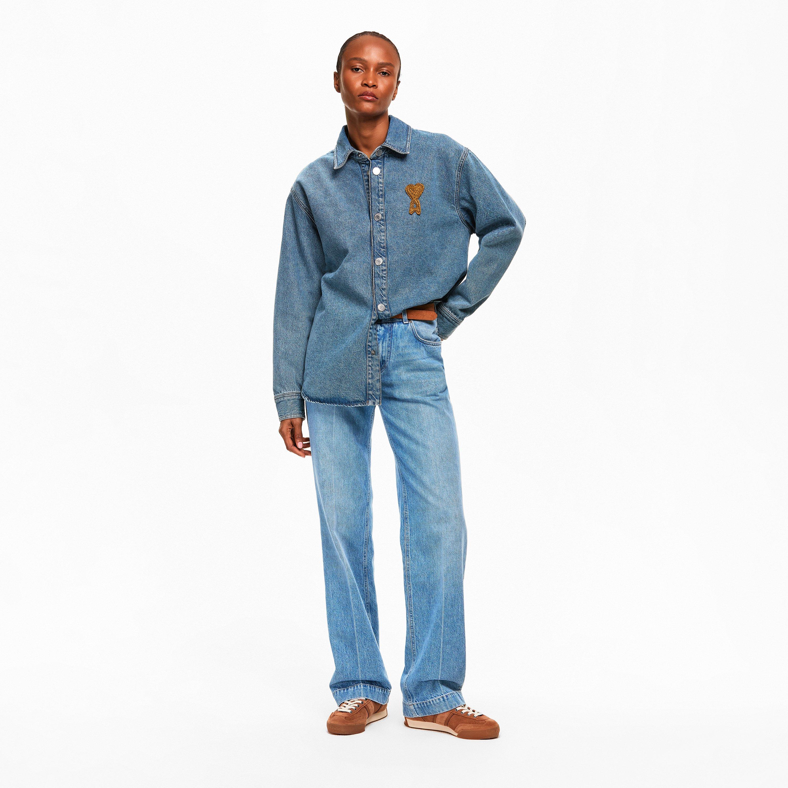 Ami Paris Women's Denim Overshirt | Flannels