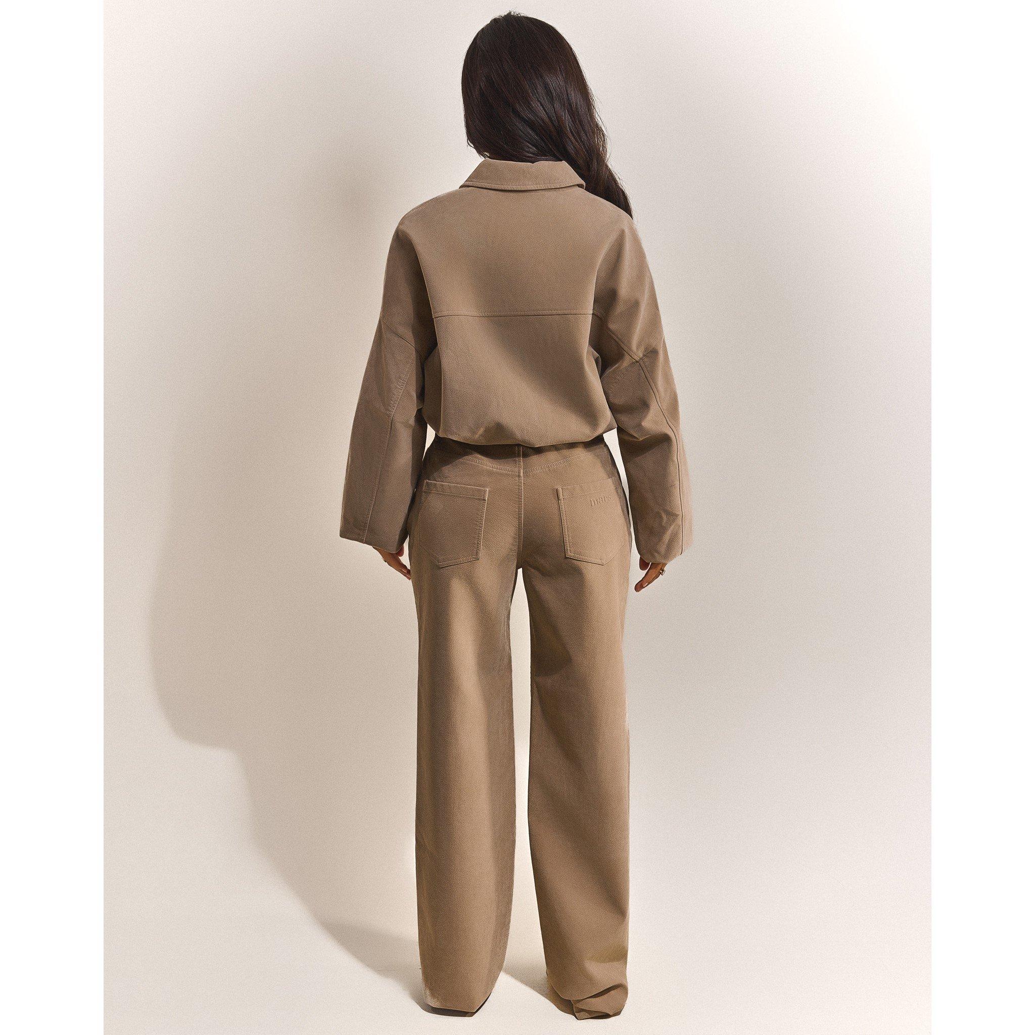 Stone - Mars The Label - Women's Suede Barn Jacket - 3