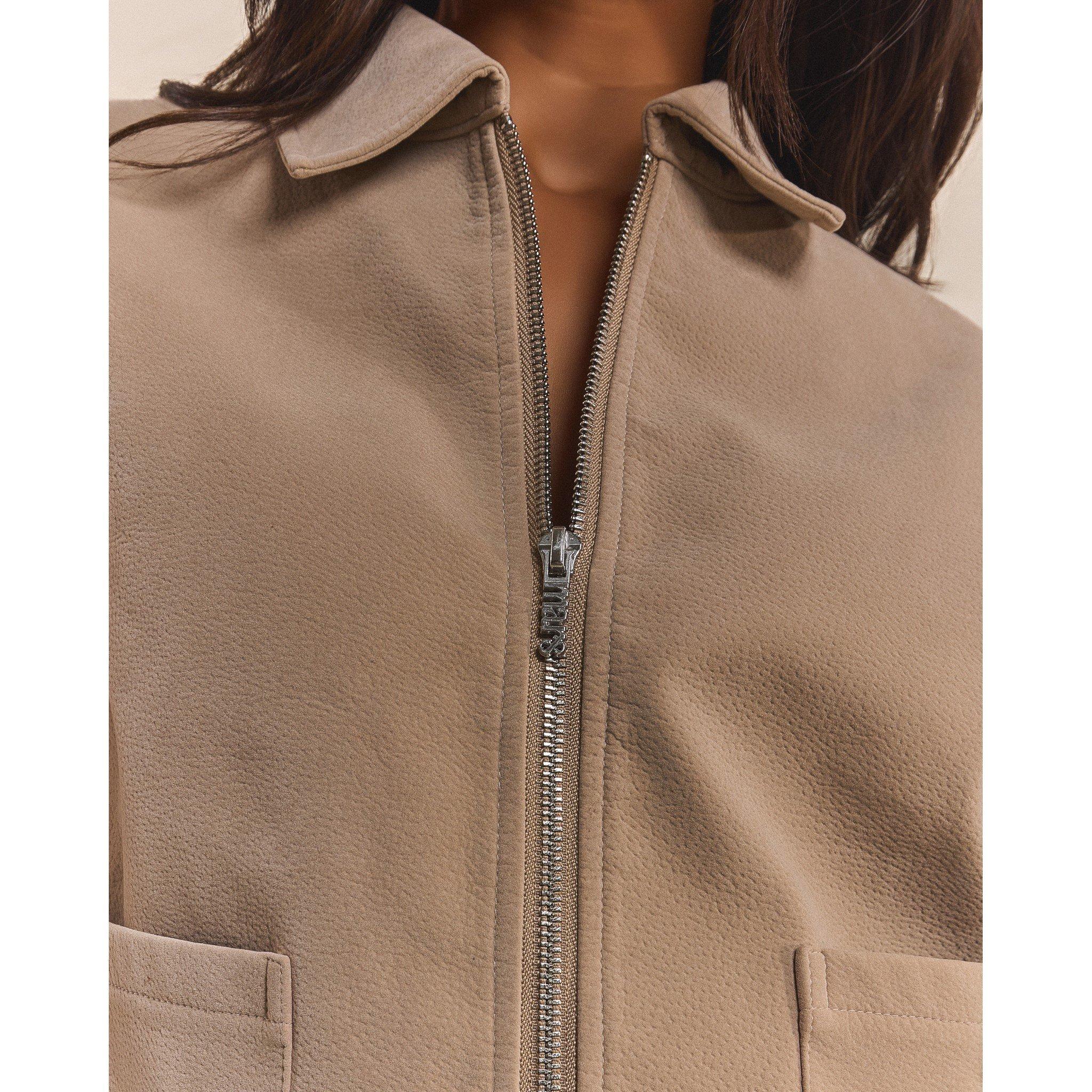 Stone - Mars The Label - Women's Suede Barn Jacket - 4