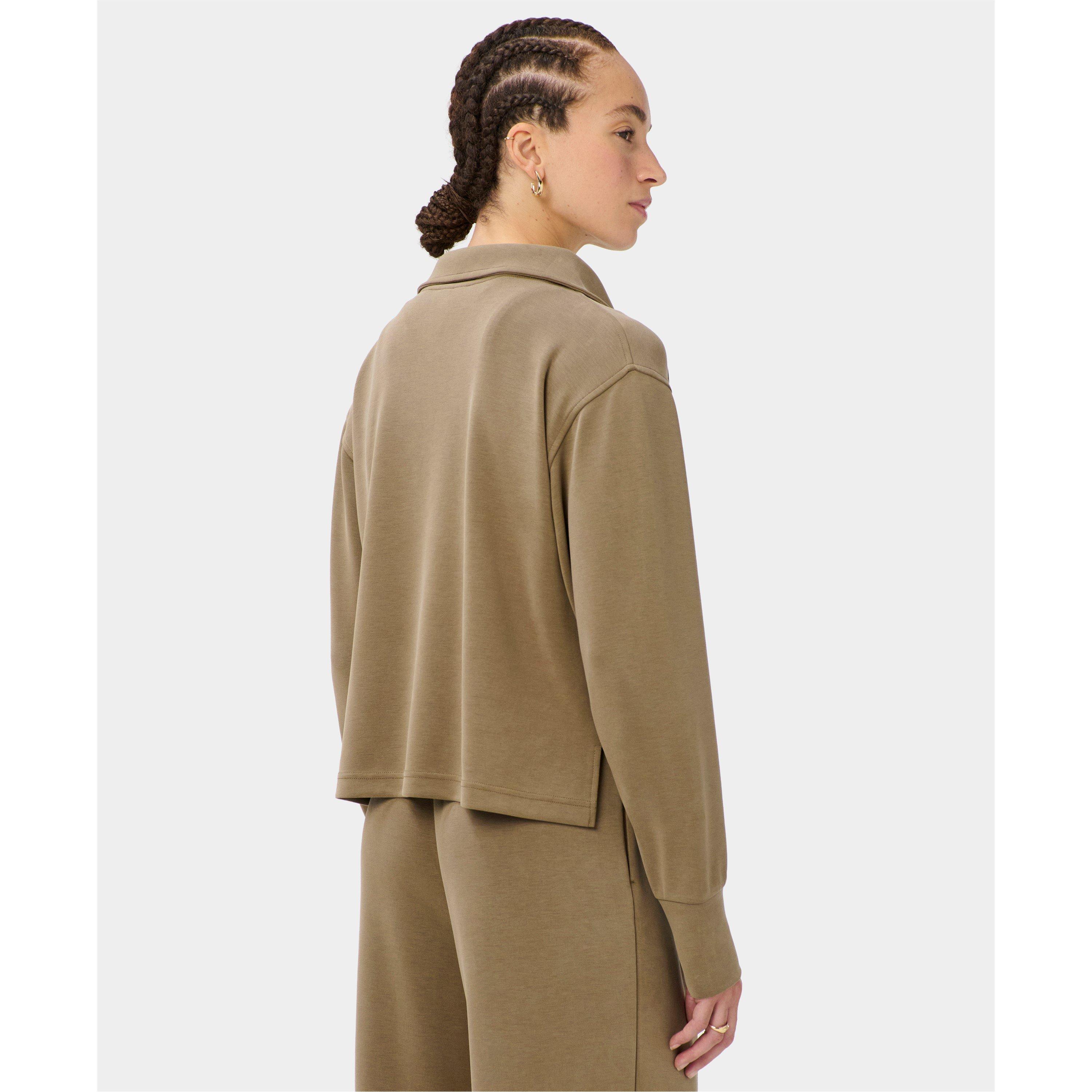 Khaki Brown - Sweaty Betty - Women's 1/4 Zip Fleece - 3