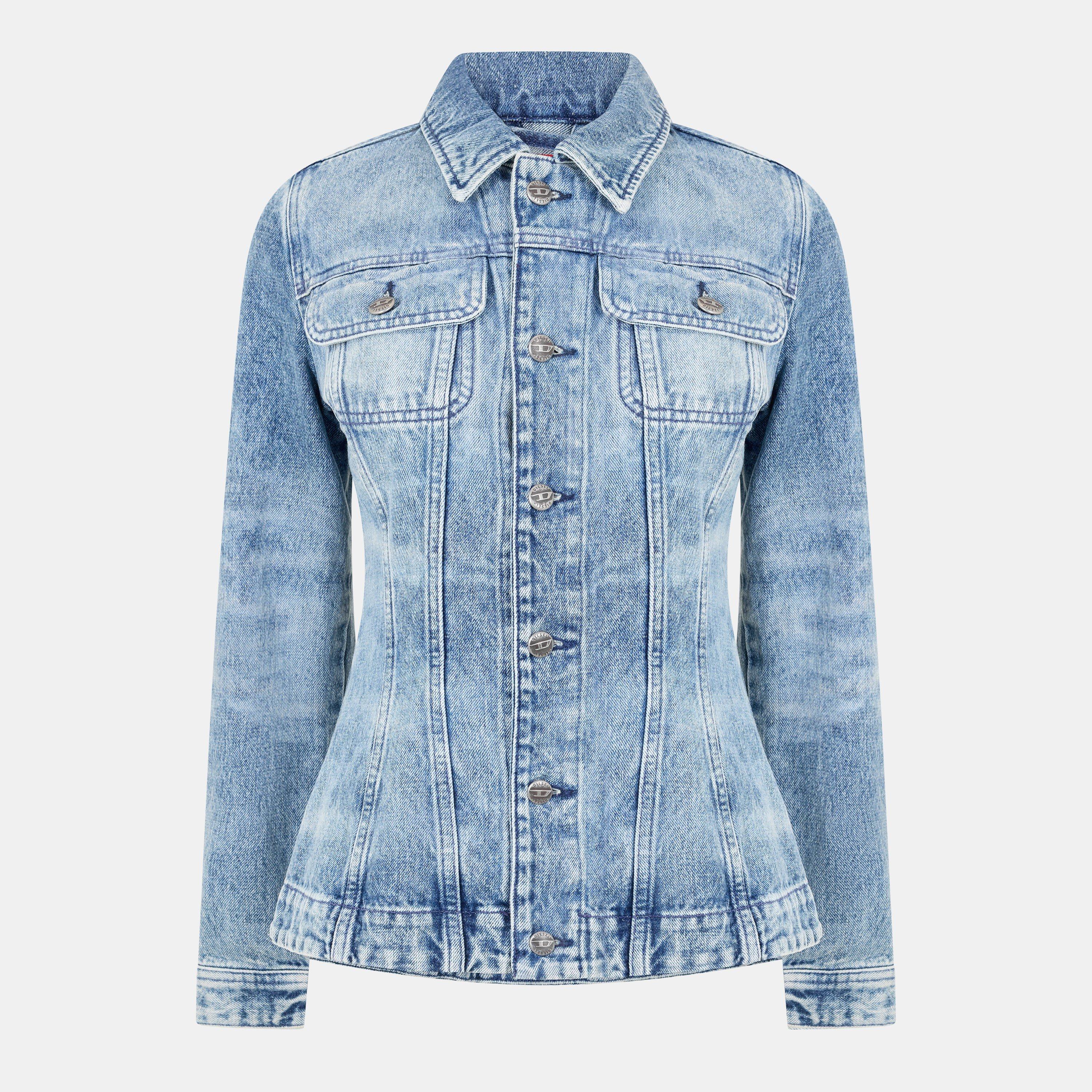Diesel Women's De-Katerinfsh Washed Long Sleeve Button Denim Jacket - 01 - 14