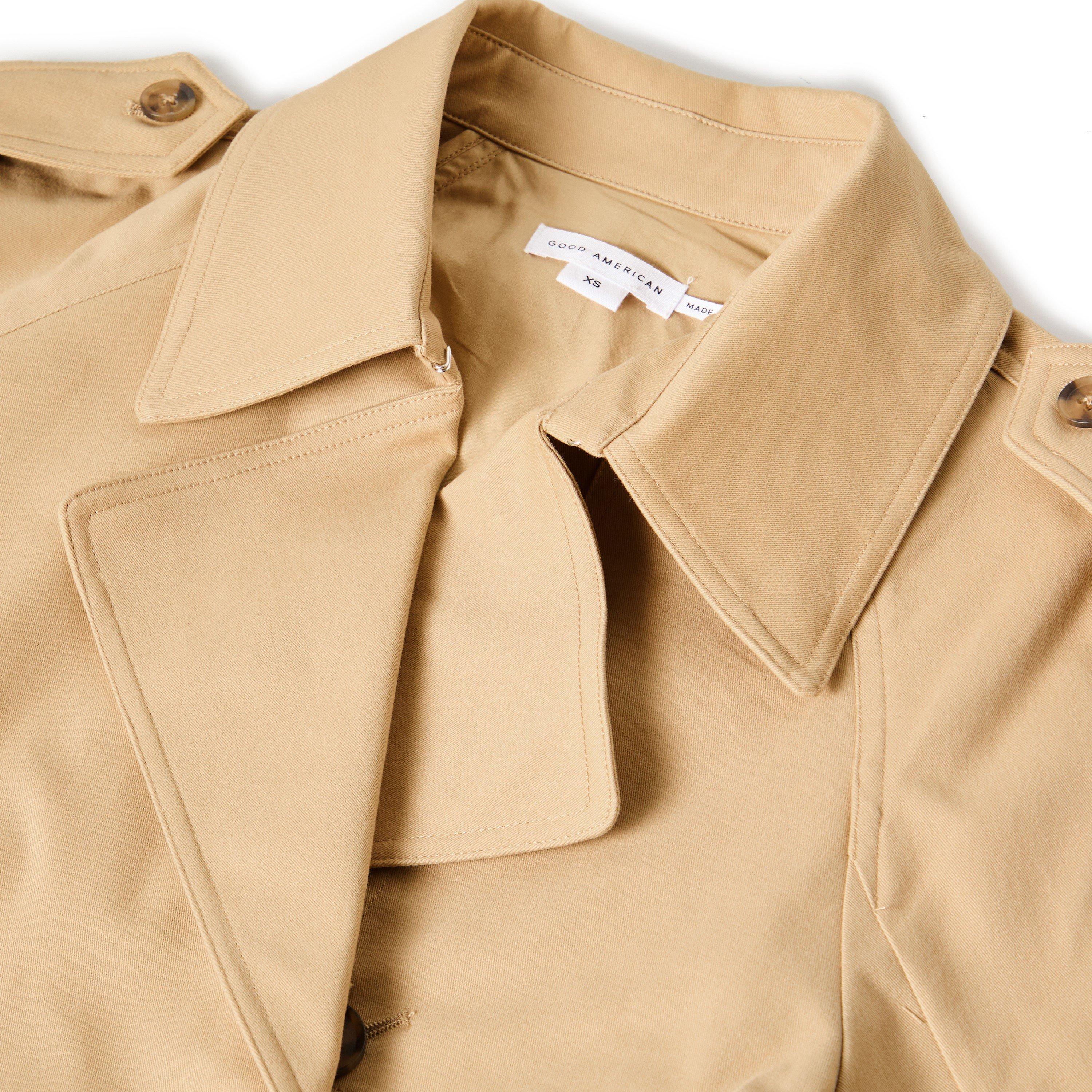 sandy fawn - Good American - Women's Cropped Trench Coat - 5