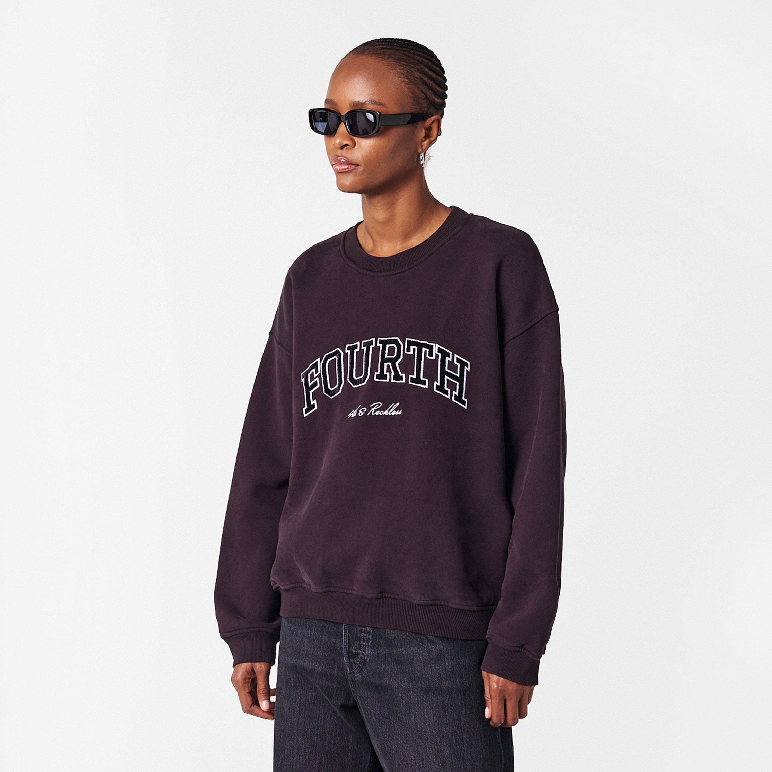 Chocolate - 4th and Reckless - Women's Leon Crew Sweatshirt - 3