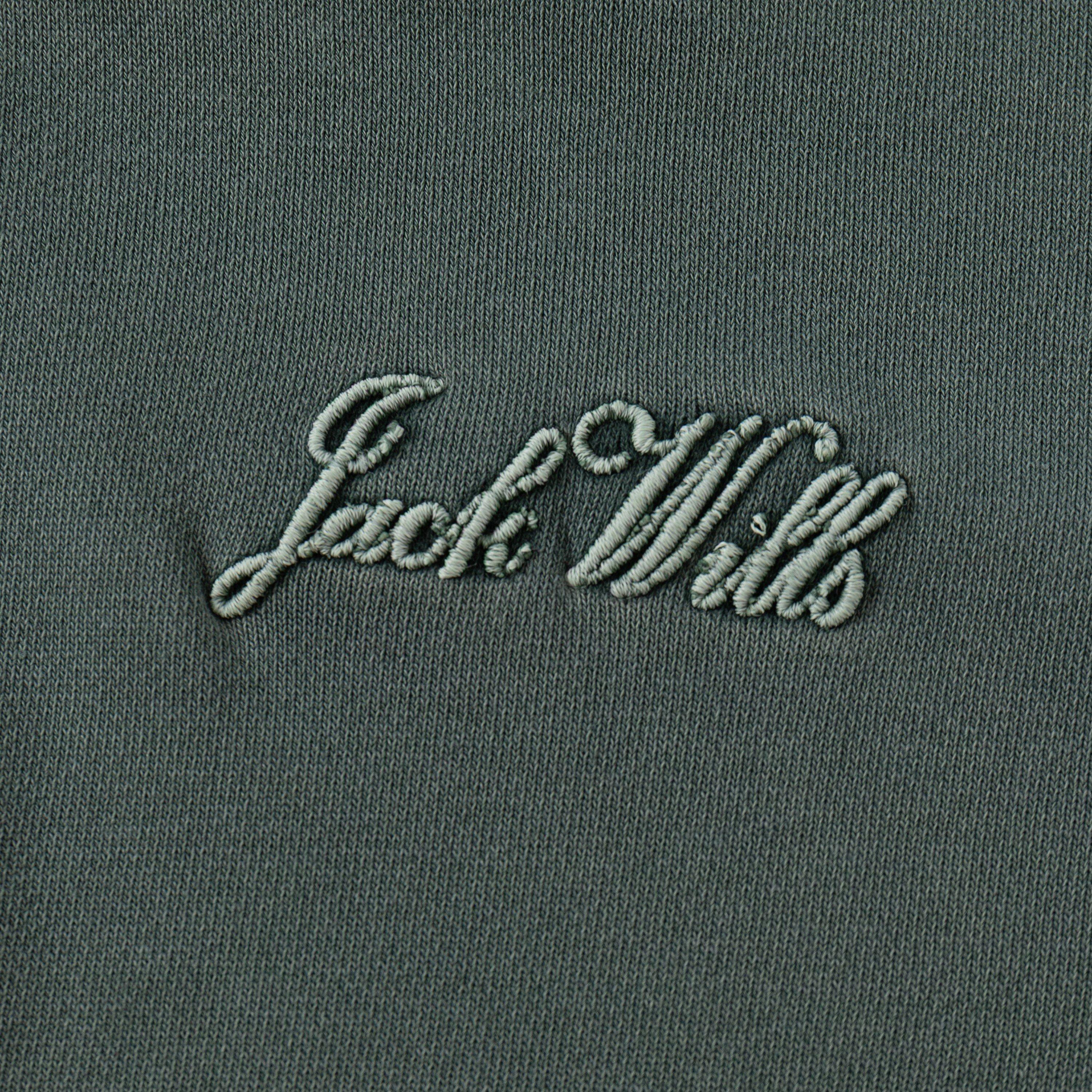 Dusky Green - Jack Wills - JW Script 1/4 Zip  Fleece Top Ladies - 4
