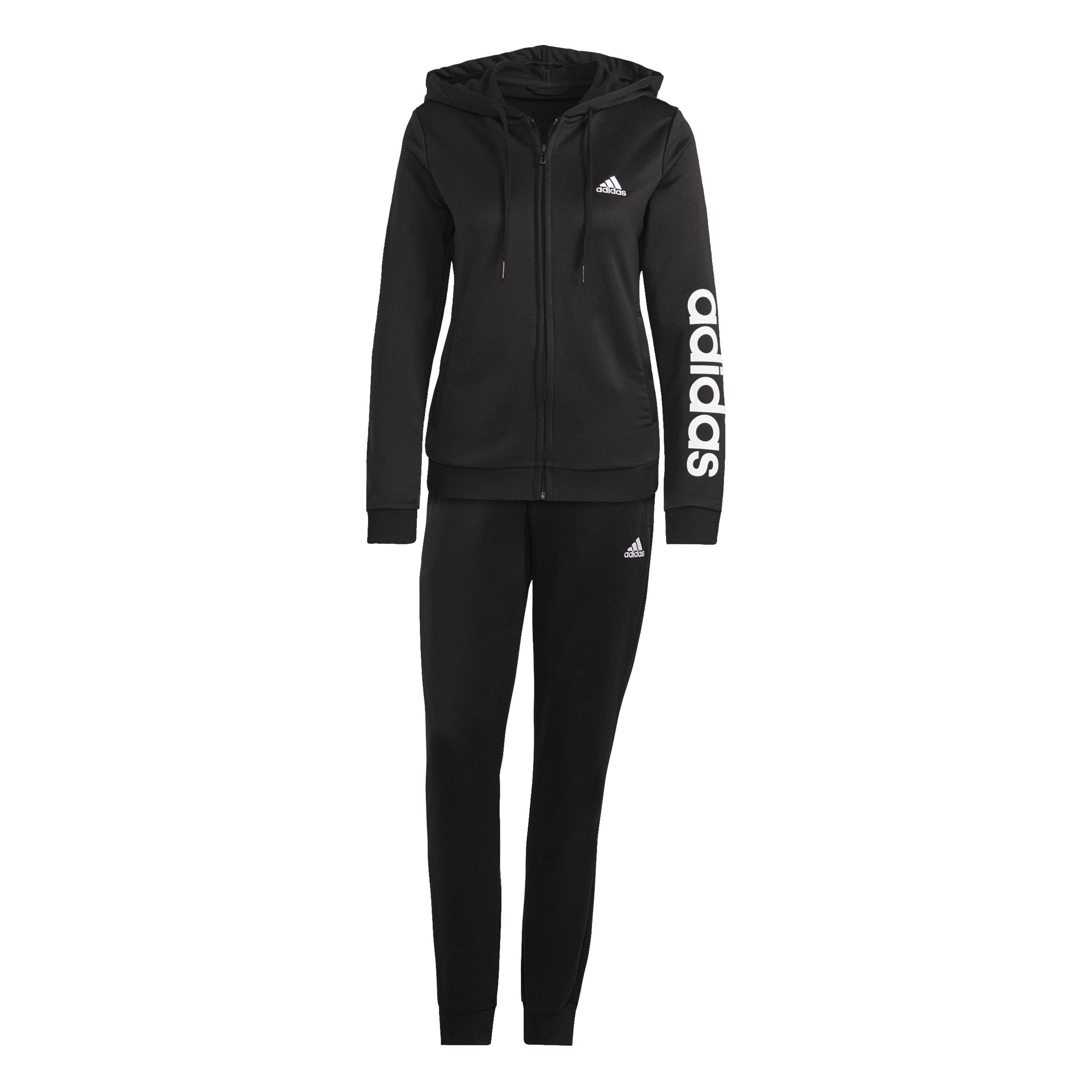 Black/White - adidas - Women's Fleece Tracksuit - 1