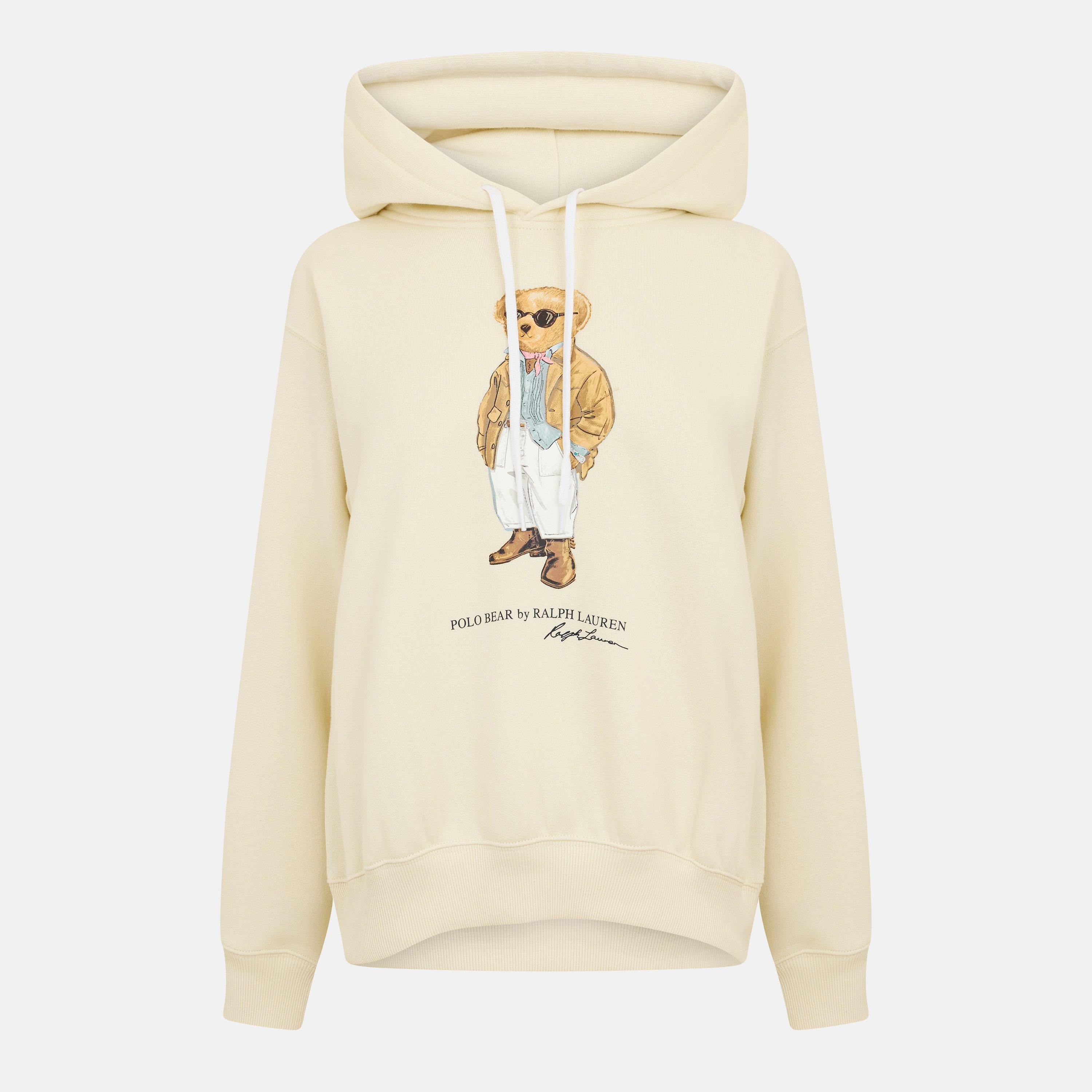 Polo Ralph Lauren Women's Parchment Cream Bear Pull Over Hoodie - 12 (M)