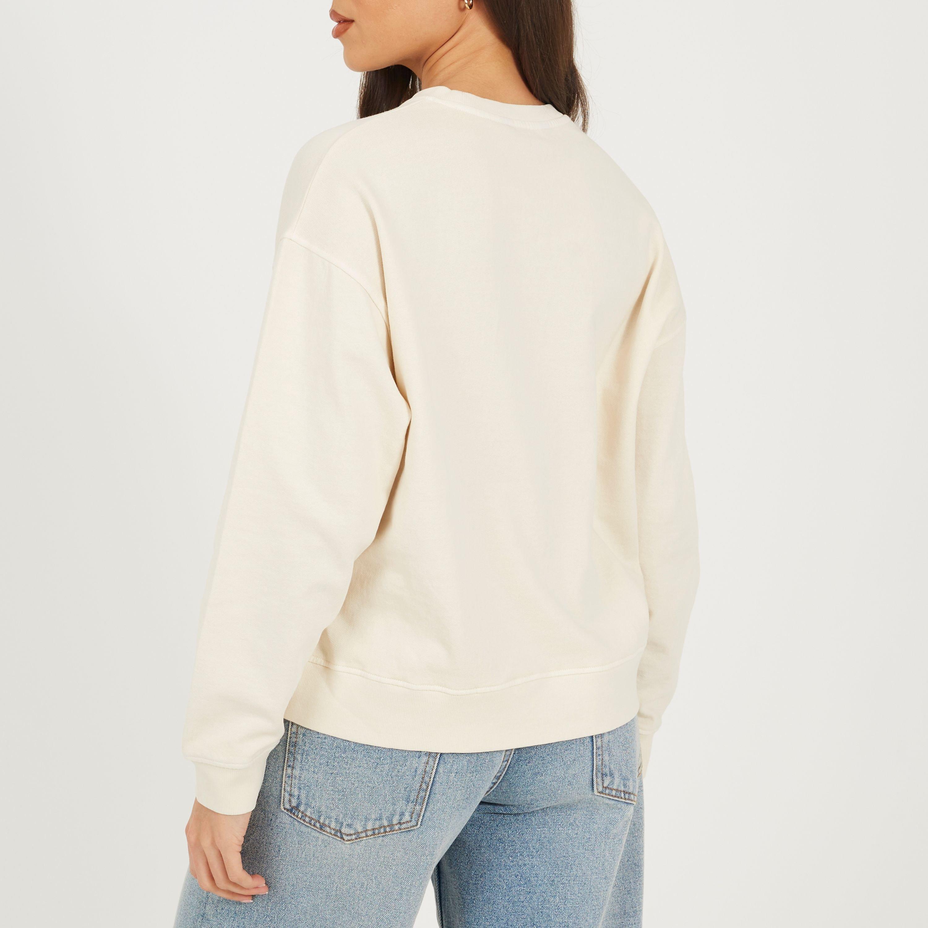 Beige délavé acide - Brave Soul - Womens Crew Neck Graphic Sweatshirt - 2