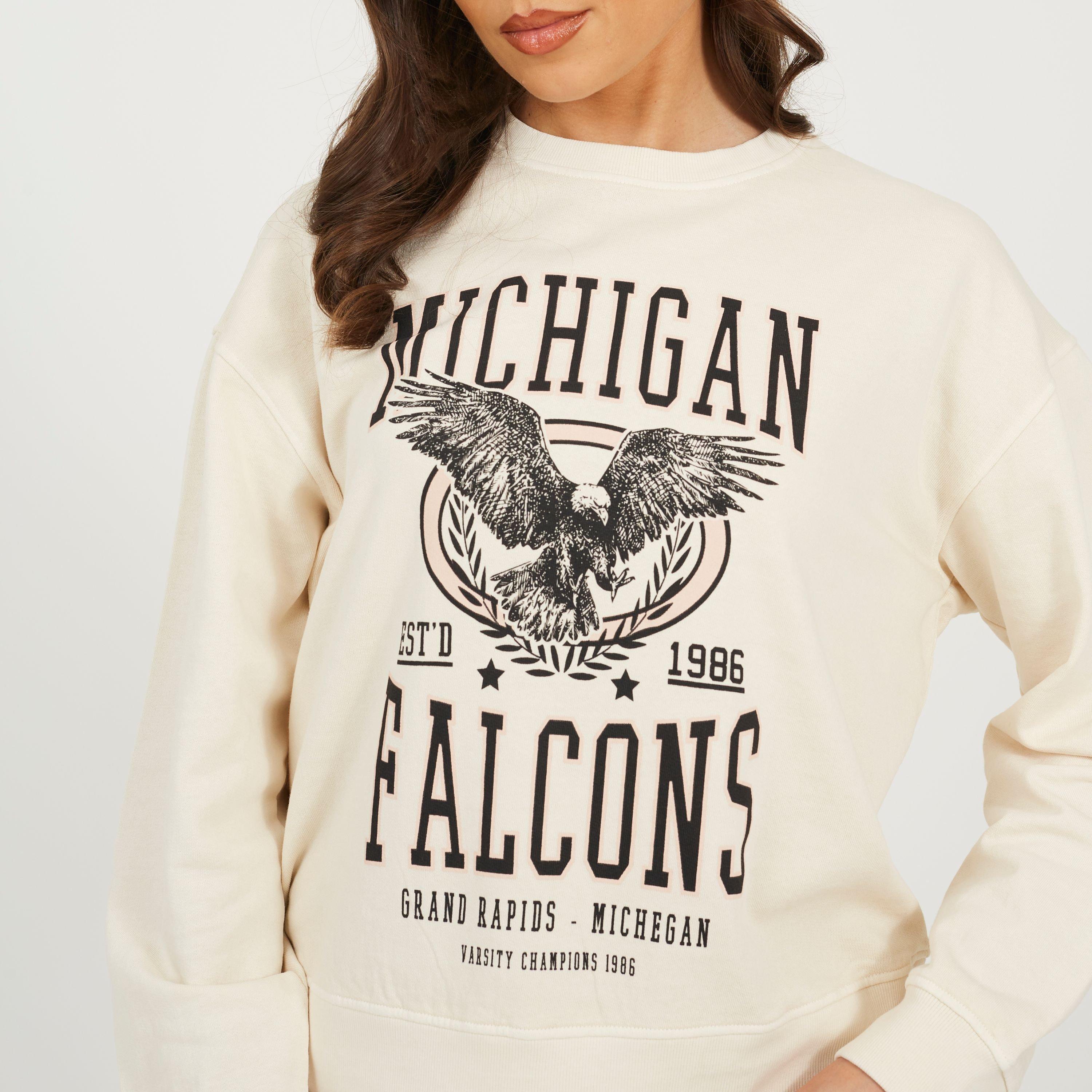 Beige délavé acide - Brave Soul - Womens Crew Neck Graphic Sweatshirt - 3