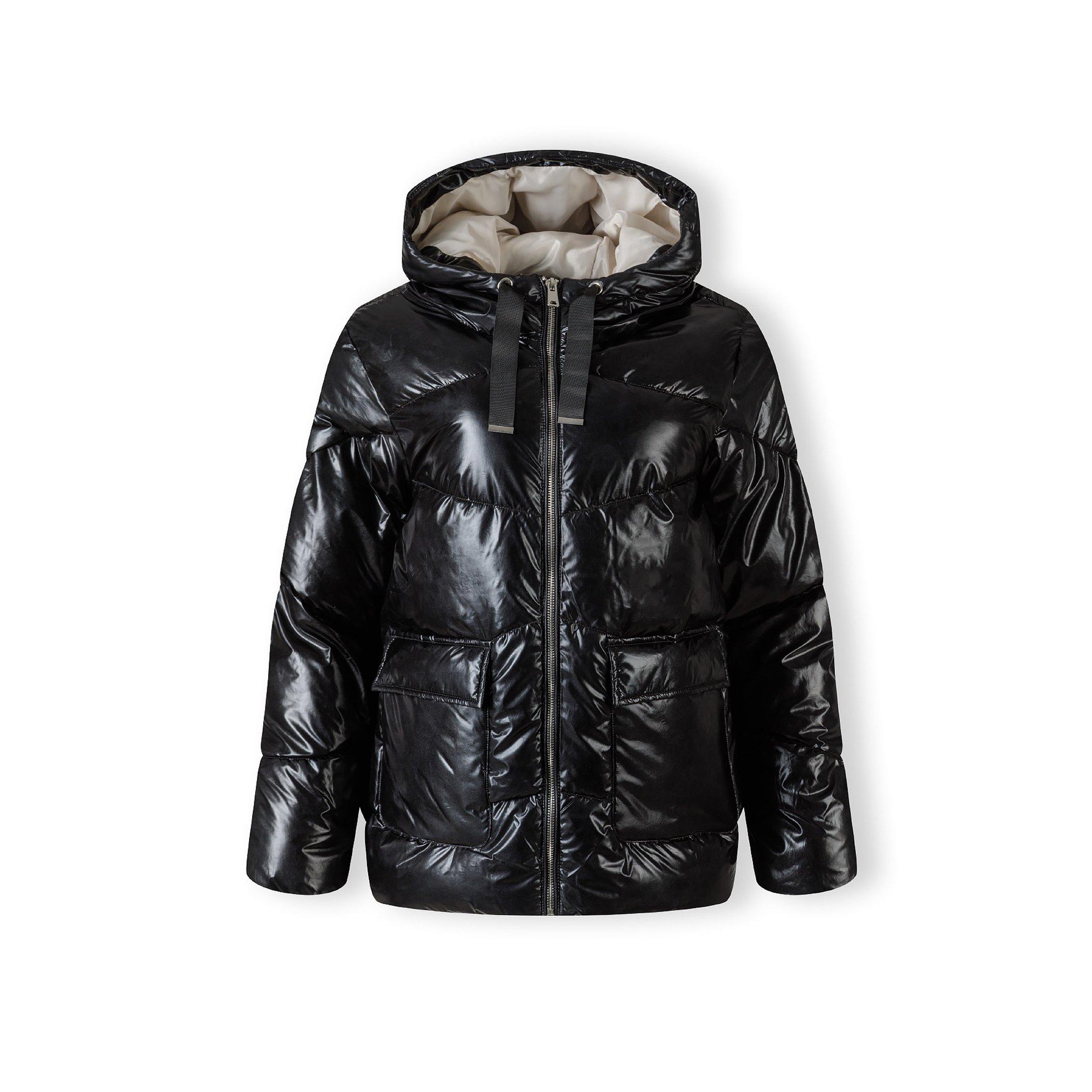 Black - Minoti - Women quilted short hooded jacket with zip and pockets black - 1