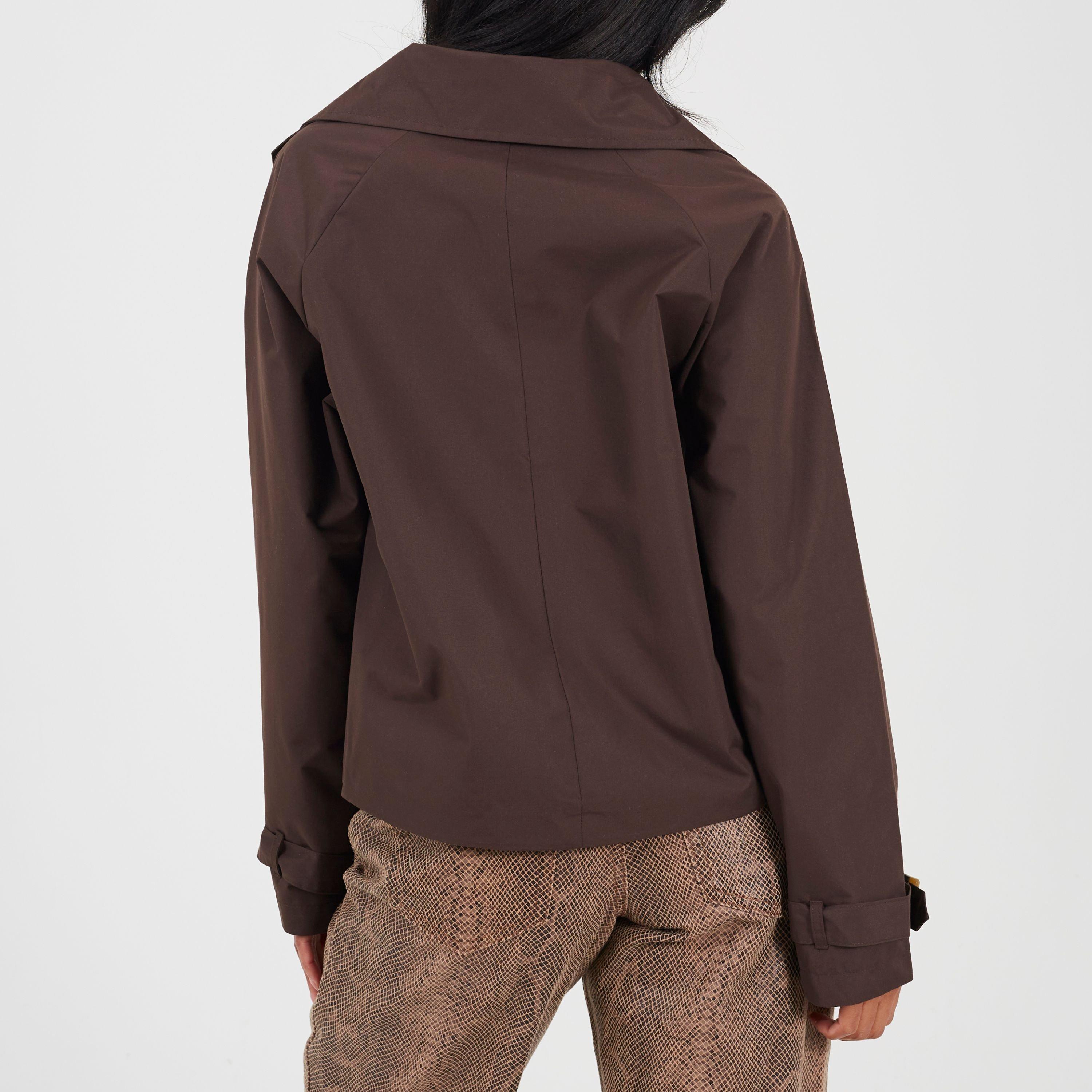 Chocolade - Brave Soul - Double Breasted Short Coated Long Sleeve Mac - 2