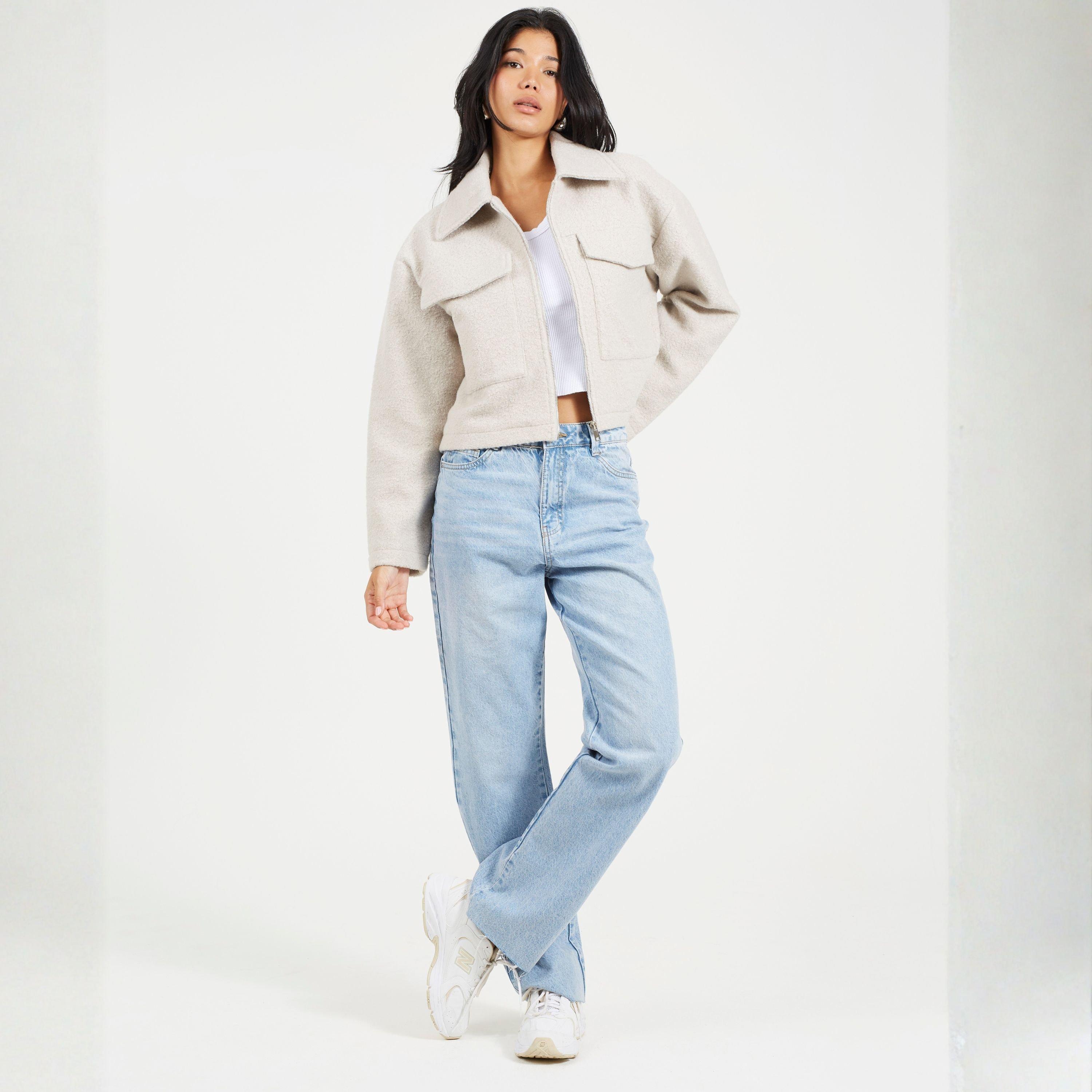 Grigio Chiaro - Brave Soul - Boucle Short Overcoat - 4