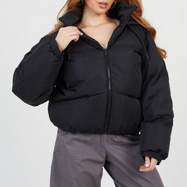Brave Soul Womens Oversized Hooded Puffer Jacket with Pockets