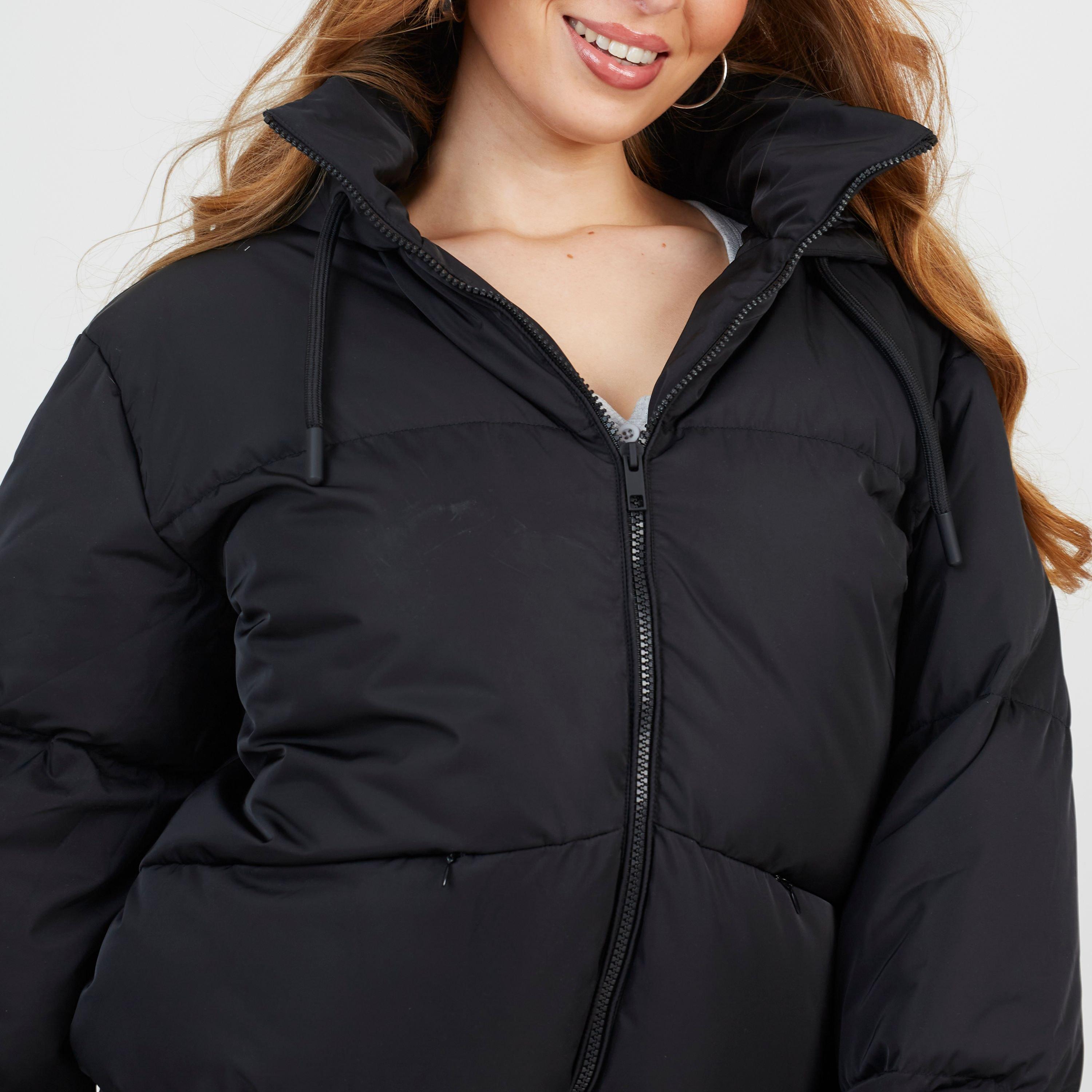 Nero/Nero - Brave Soul - Oversized Fit Short Puffer Jacket - 3