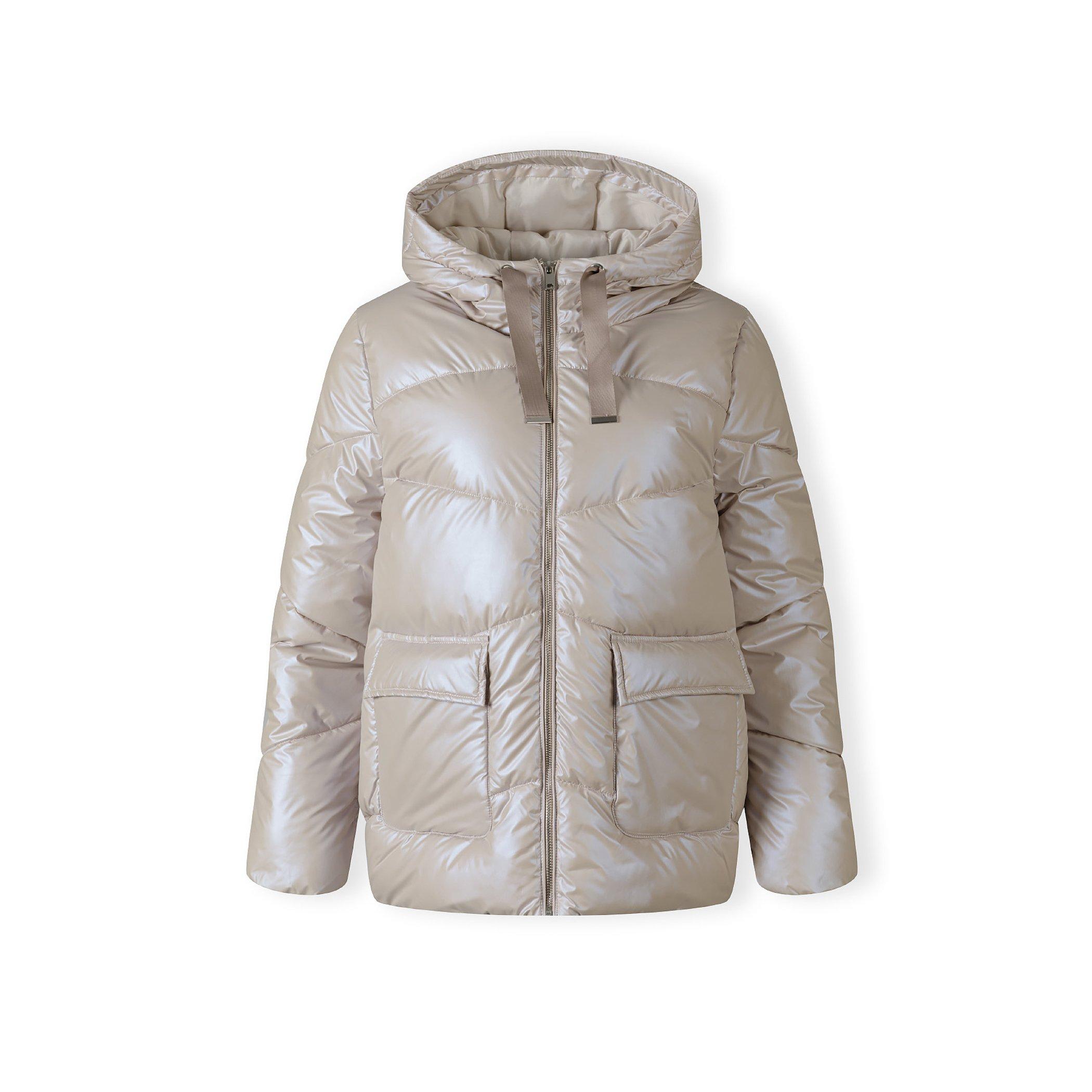 Stone - Minoti - Women quilted short jacket with hood zip pockets grey - 1
